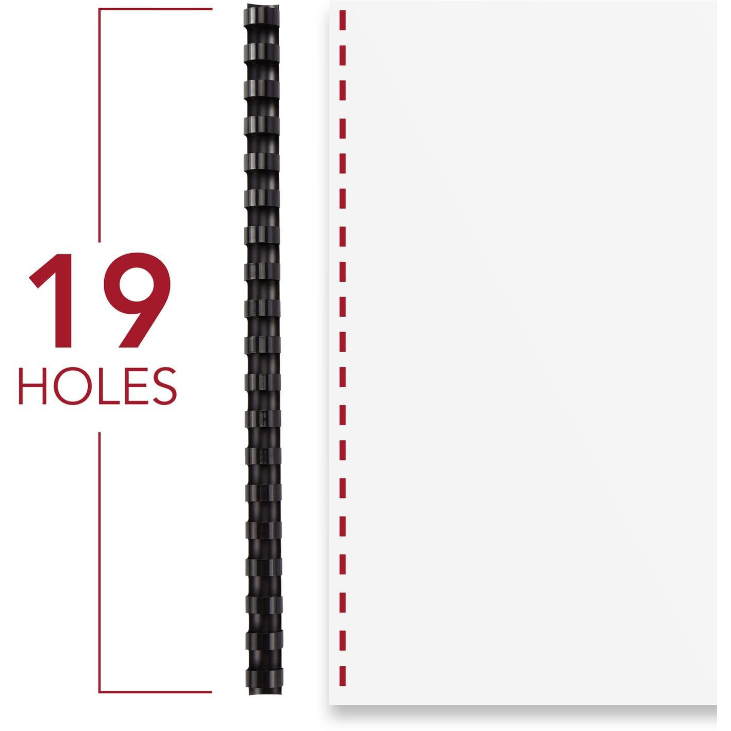 Mead CombBind Binding Spines - 0.75" Maximum Capacity - 150 x Sheet Capacity - For Letter 8 1/2" x 11" Sheet - Plastic - 125 / Box