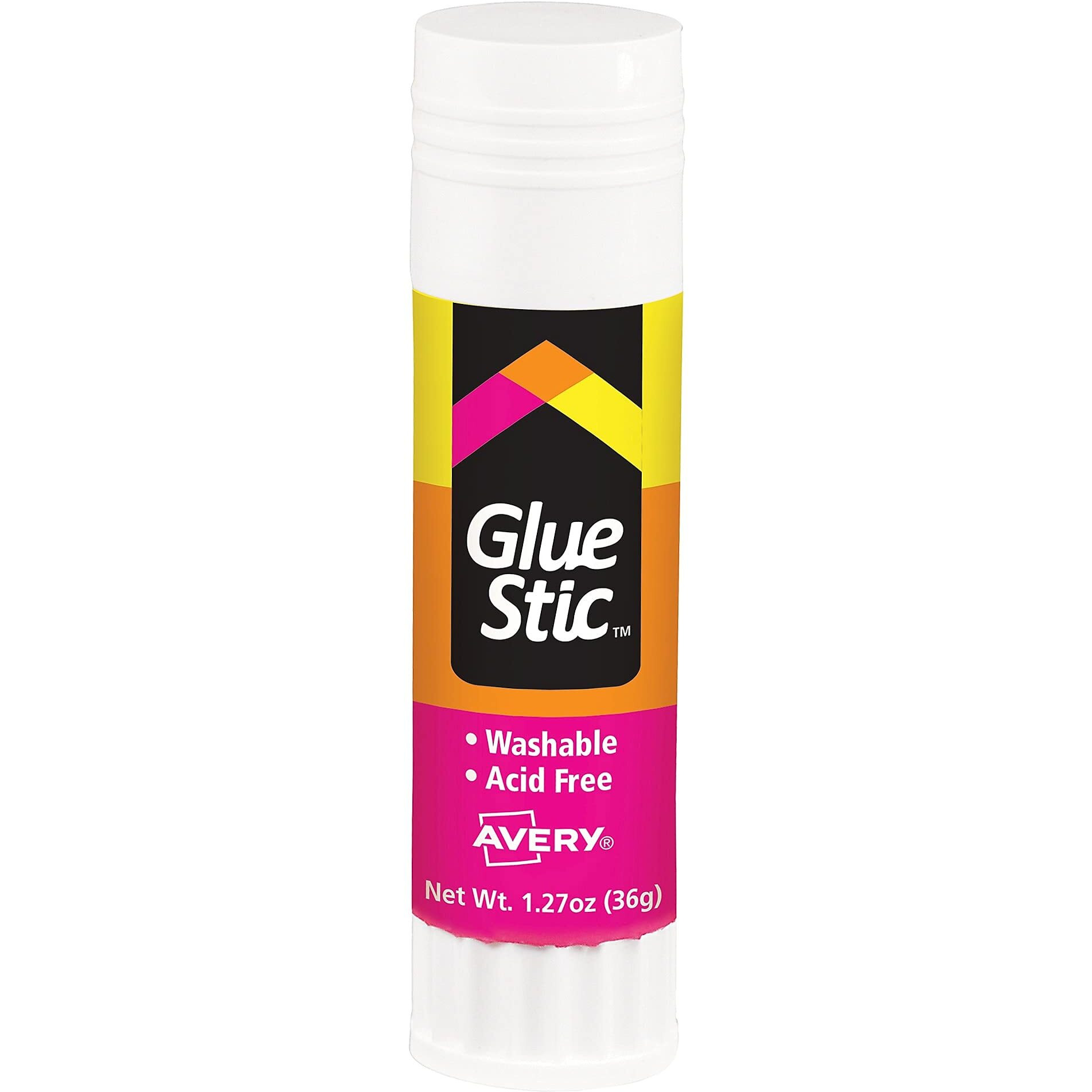 Avery Permanent Glue Stic, 1.27 Ounces, Clear, Pack of 18