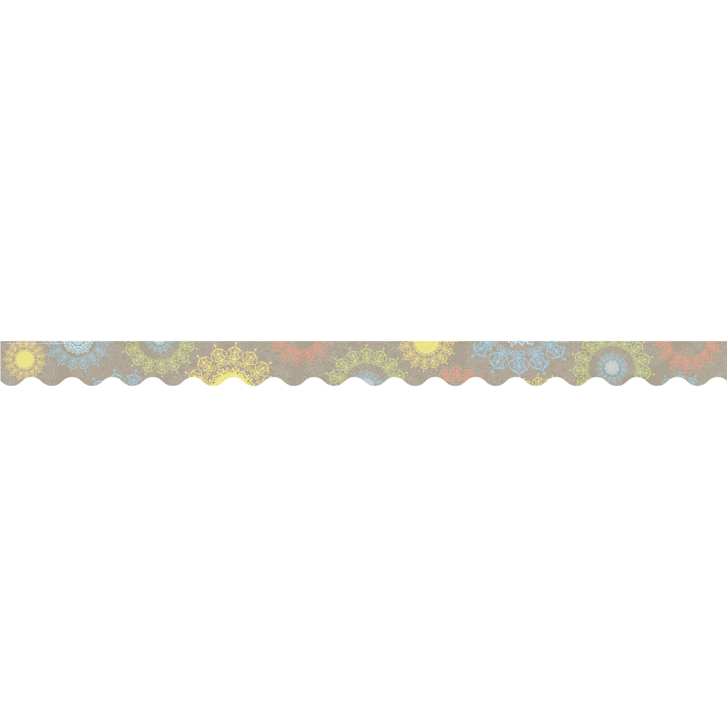 Barker Creek Mindfulness Sunrise Scalloped Double Sided Trimmer, 2-1/4 x 36 Inches, 13 Strips