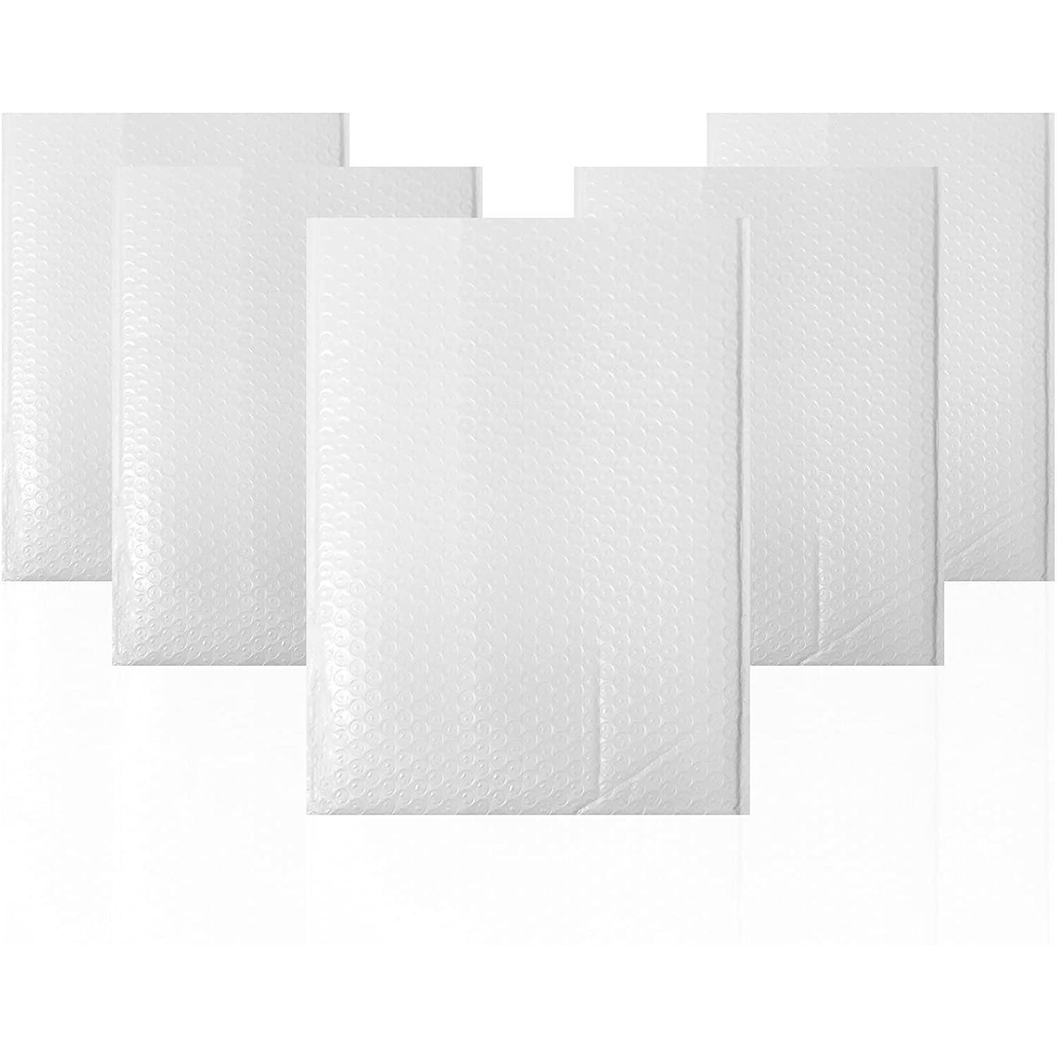 White Poly bubble mailers 725 x 11 Padded envelopes 7 14 x 11 Pack of 20 Poly cushion envelopes Exterior size 8 x 1125 (8 x 11 14) Peel and Seal Mailing shipping packaging(D0102H93QTA)