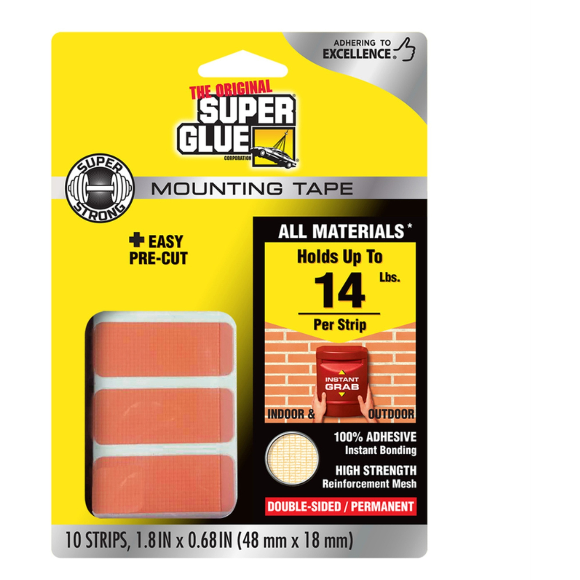 MOUNTING TAPE STRPS 1.8"" (Pack of 1)