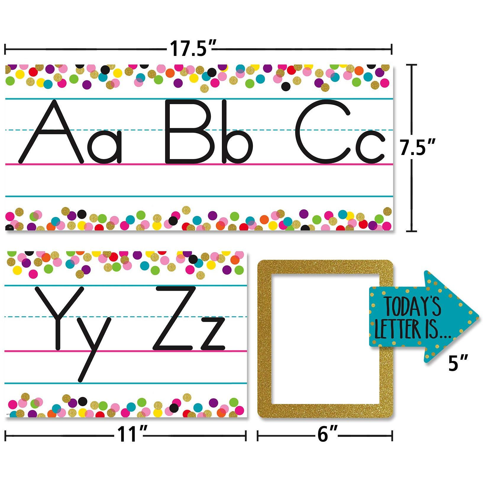 CONFETTI ALPHABET LINE BULLETIN BRD