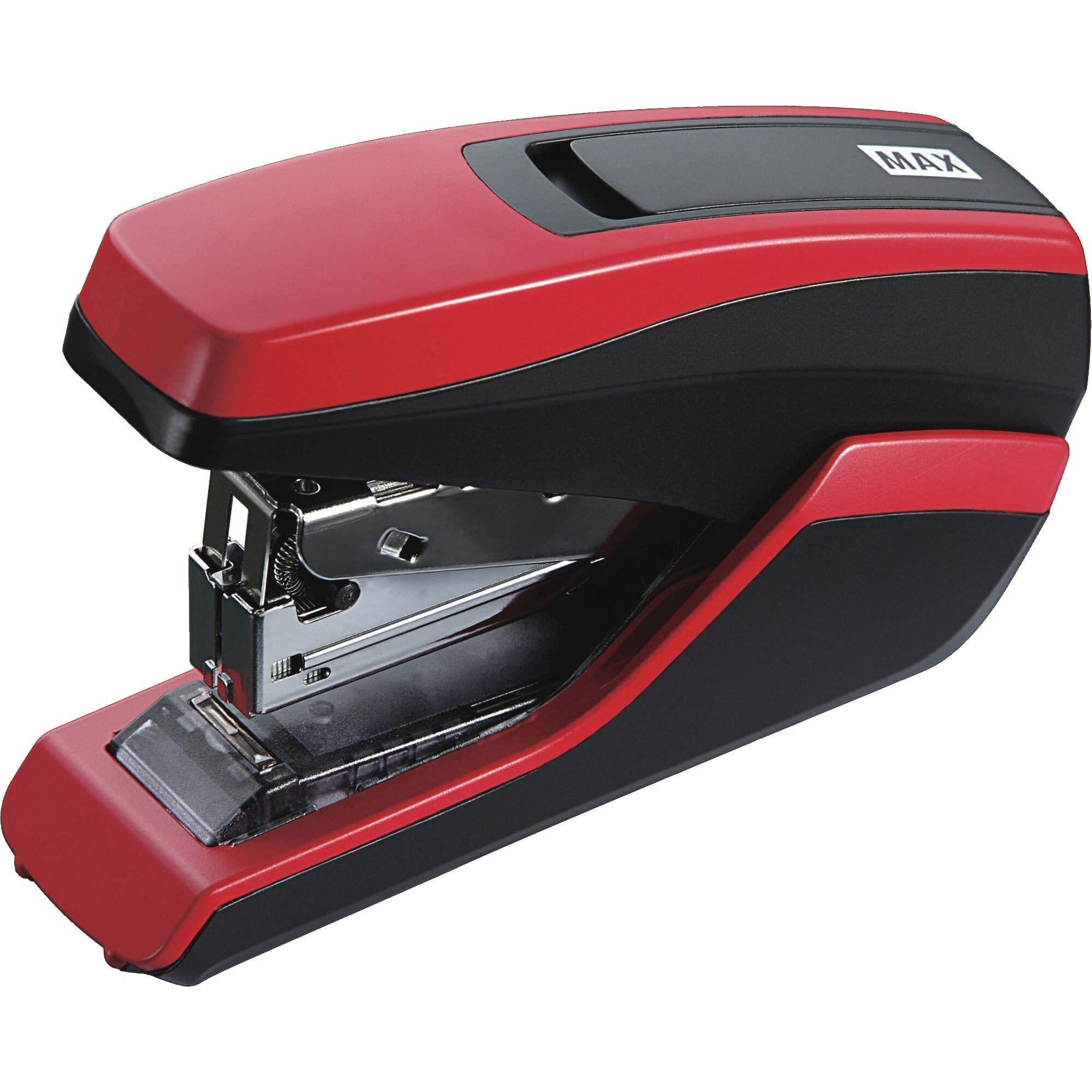 MAX HD-55FL Half-strip Stapler - 35 of 80g/m&178 Paper Sheets Capacity - 100 Staple Capacity - Half Strip - 24/6mm, 26/6mm Staple Size - Red, Black