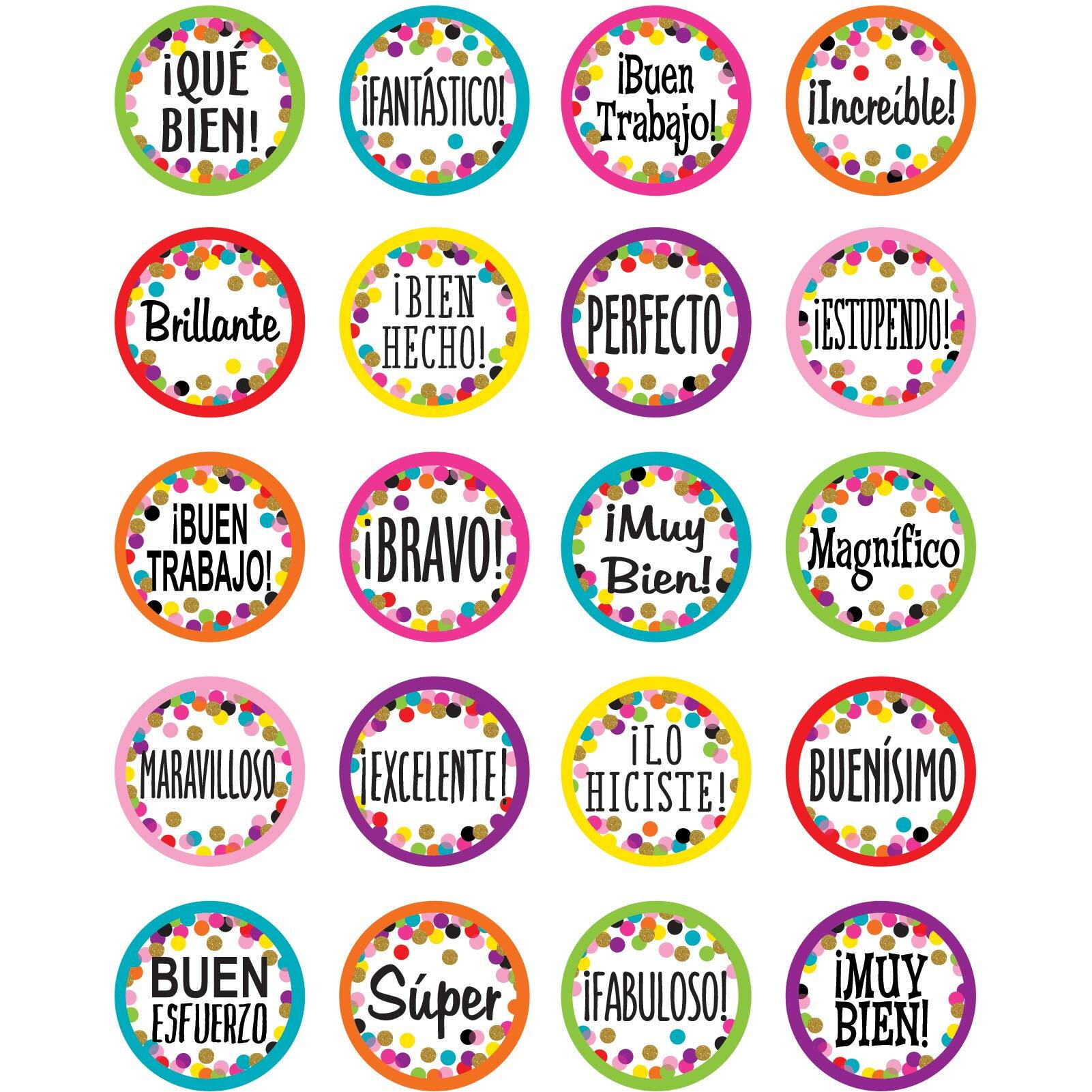 CONFETTI SPANISH STICKERS