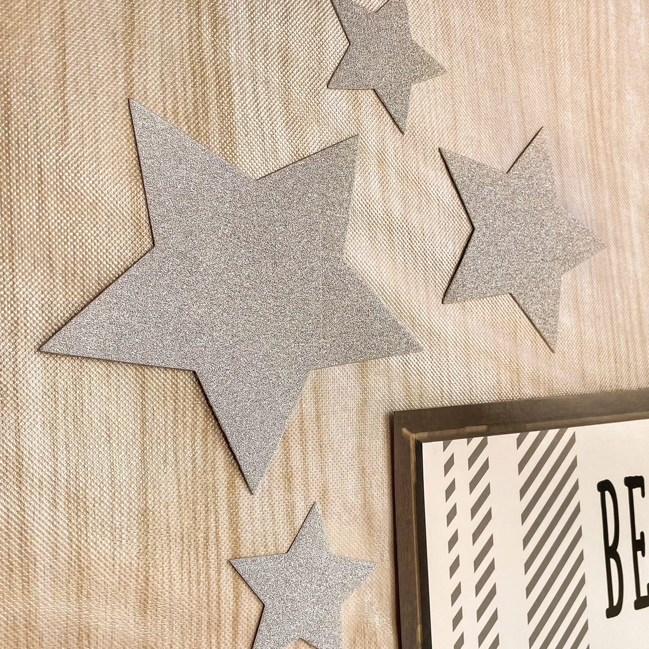 SILVER GLITZ STARS ACCENTS ASST SZ