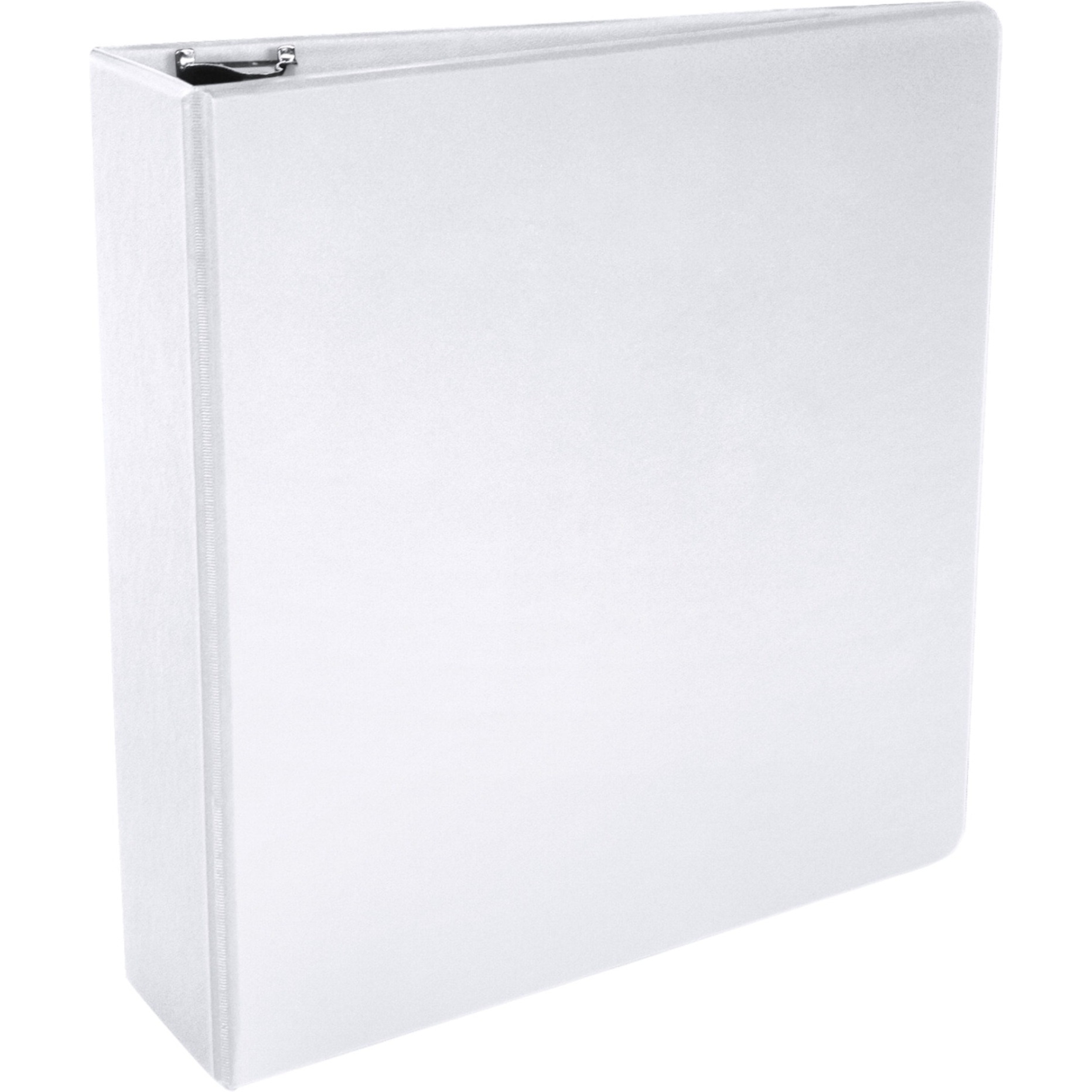 School Smart Polypropylene D-Ring Binder, 3 Inches, White