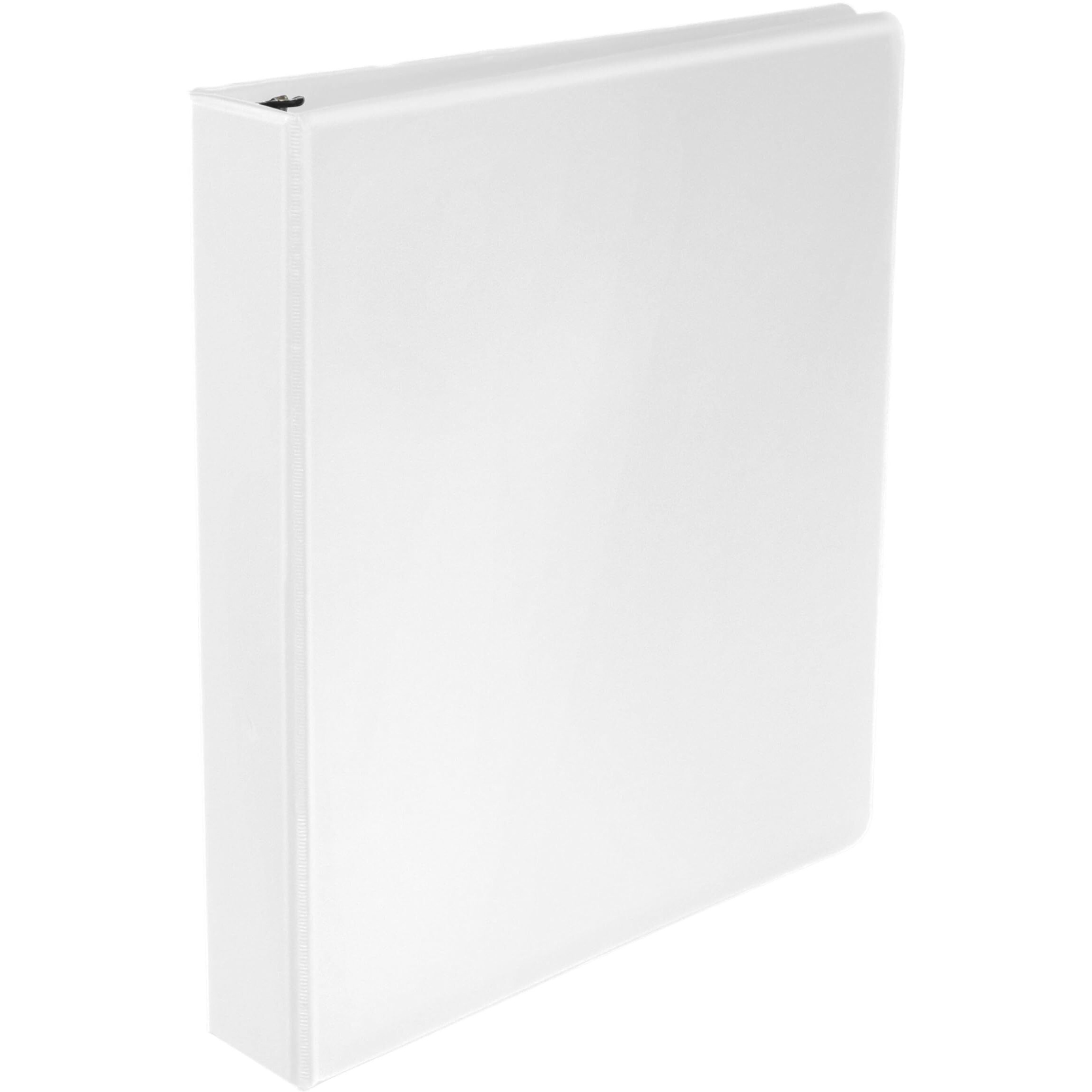 School Smart Polypropylene D-Ring Binder, 1-1/2 Inches, White