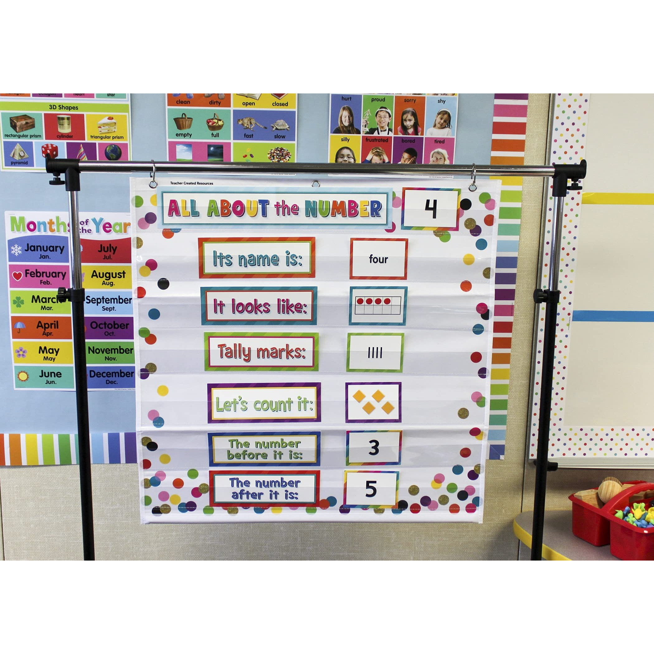 CONFETTI 7 POCKET CHART 28 X 28