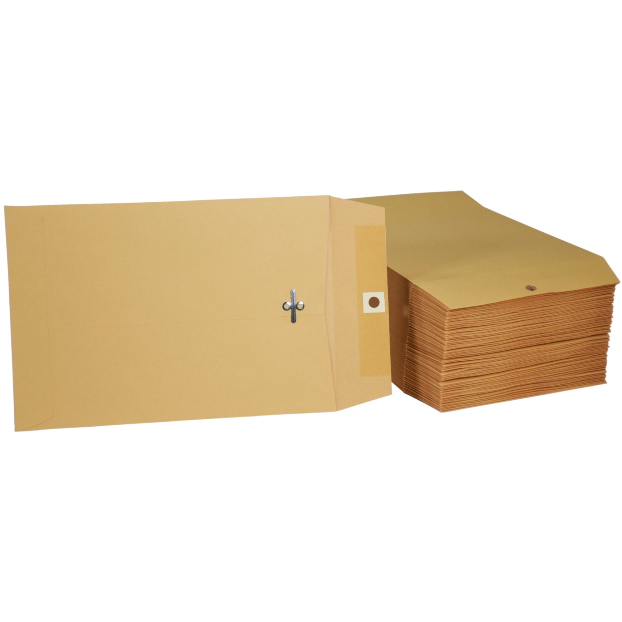 School Smart Kraft Envelopes with Clasp, 6-1/2 x 9-1/2 Inches, Pack of 100