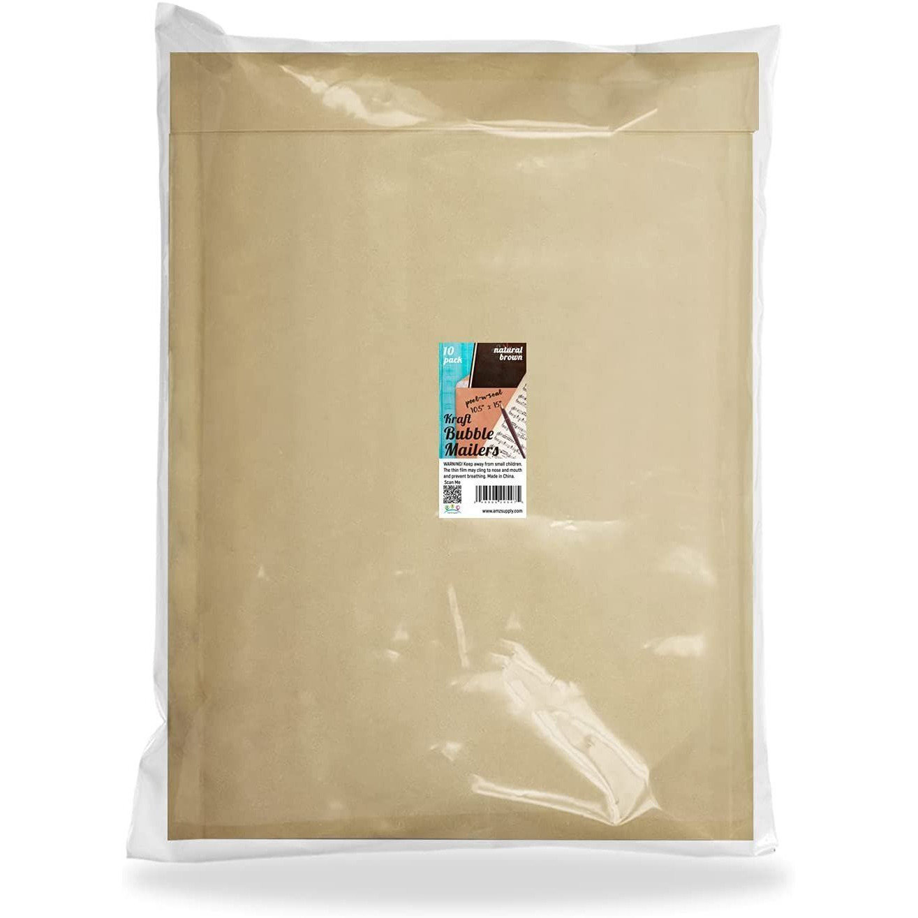 Pack of 10 Kraft Padded Bubble Mailers 105 x 15 Natural Brown Kraft Bubble Envelopes 10 12 x 15 Peel and Seal Envelopes Bulk Shipping Bags for Mailing Packing Moving Wholesale Price(D0102H9FETU)