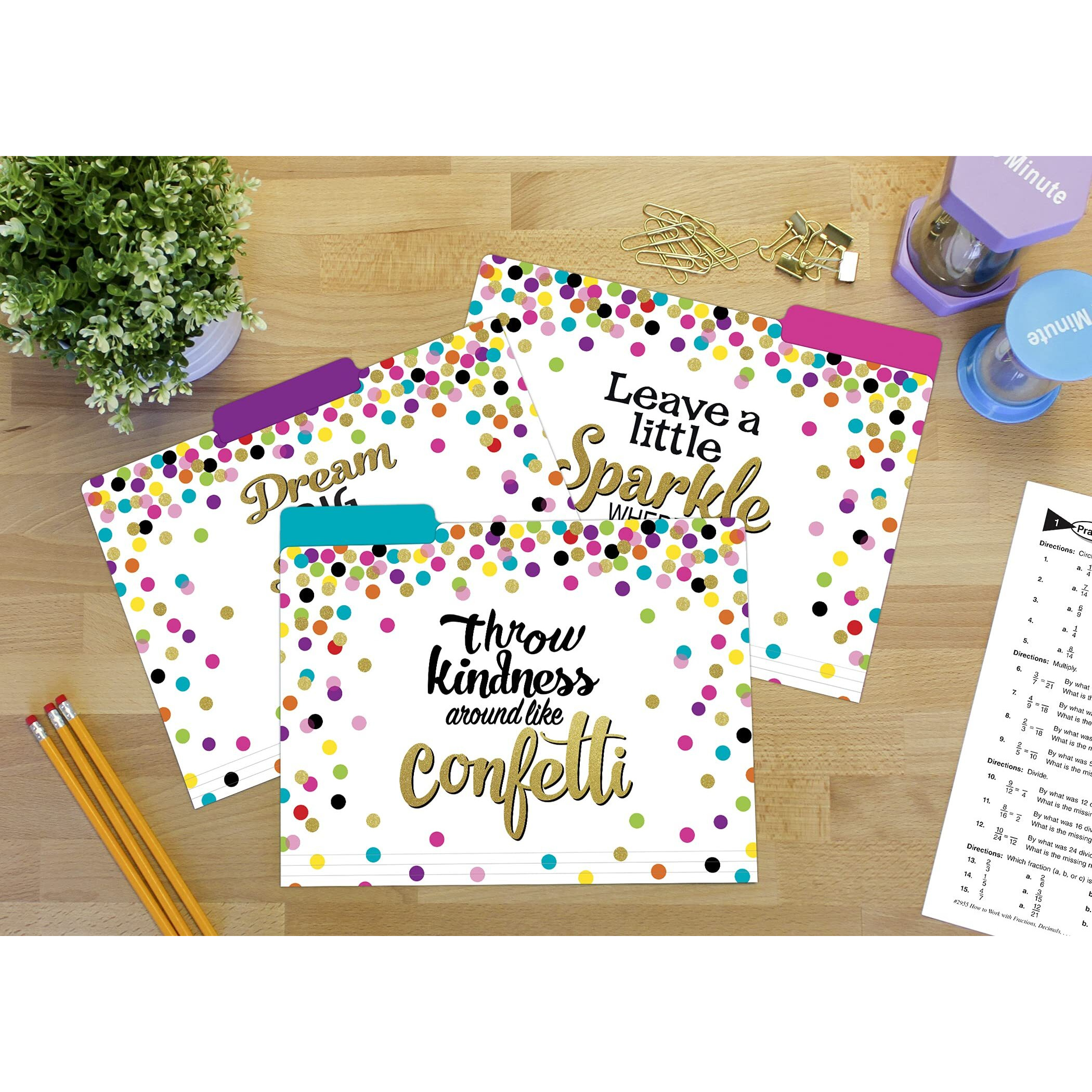 CONFETTI FILE FOLDERS