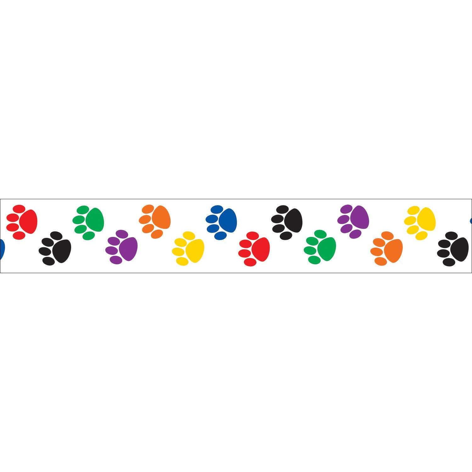 COLORFUL PAW PRINT LANYARD