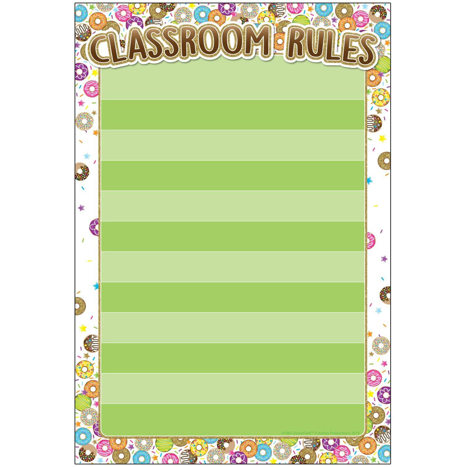 DONUTFETTI CLASSROOM RULES 13 X 19