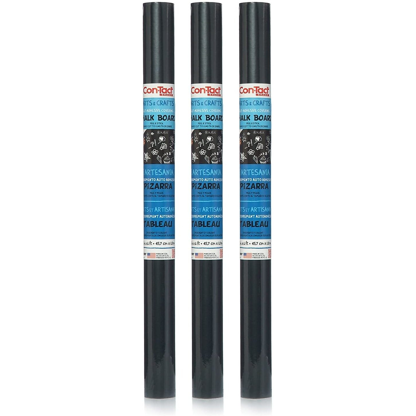 (3 EA) ADHESIVE ROLL CHALKBOARD