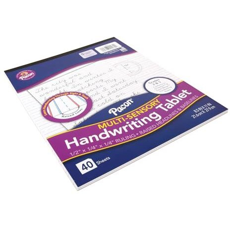 Pacon Multi-Sensory Ruled Handwriting Tablet - Student - 1 Each - White
