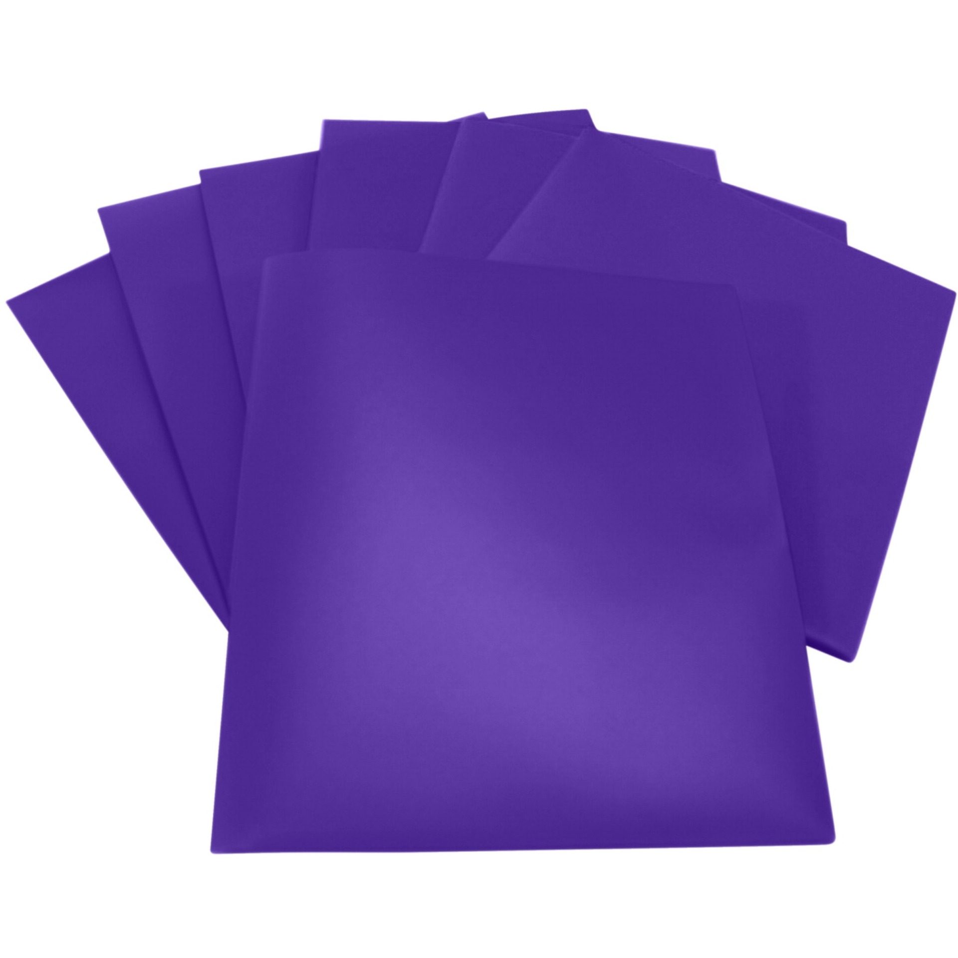 School Smart Heavyweight Two-Pocket Poly Folder, Purple, Pack of 25