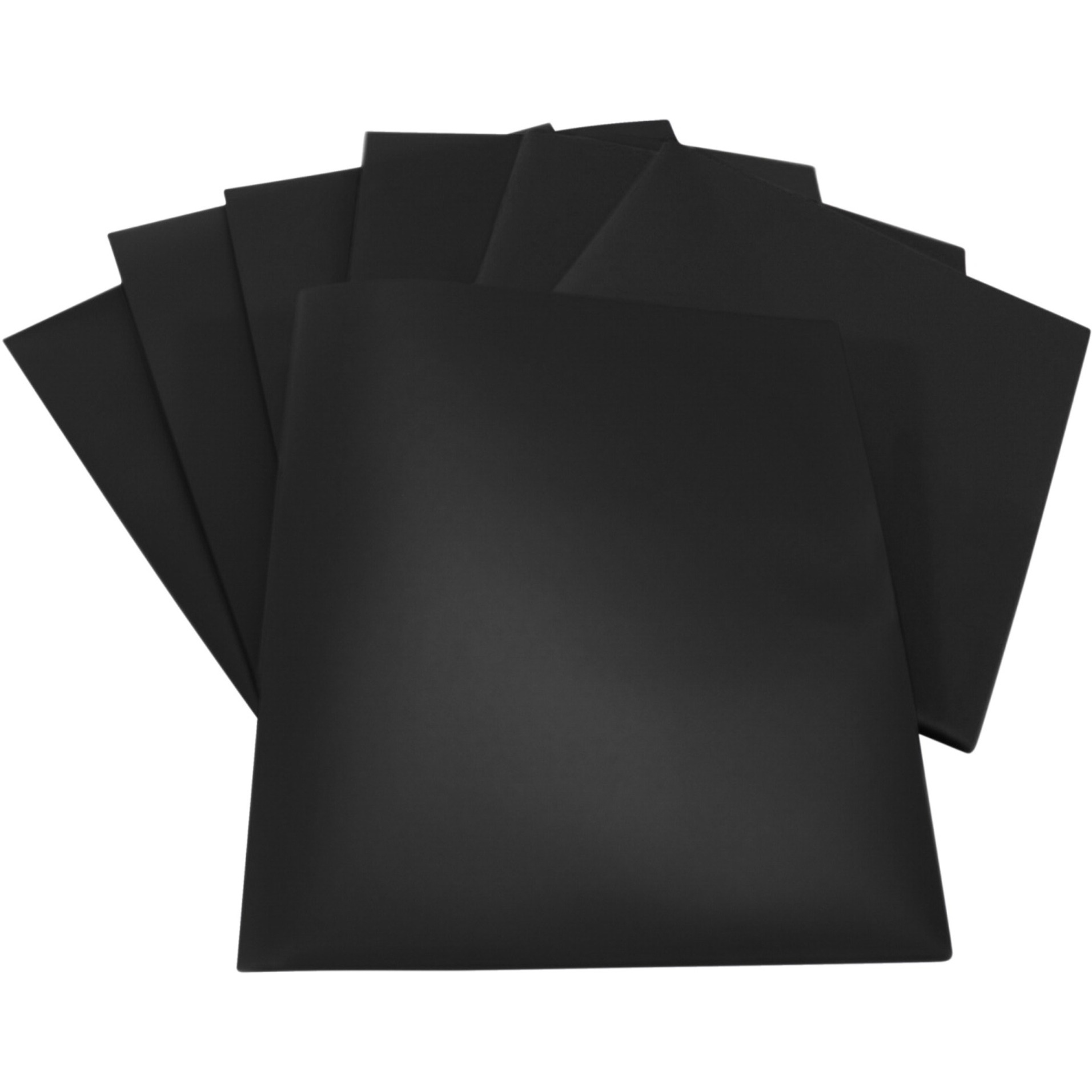 School Smart Heavyweight Two-Pocket Poly Folder, Black, Pack of 25