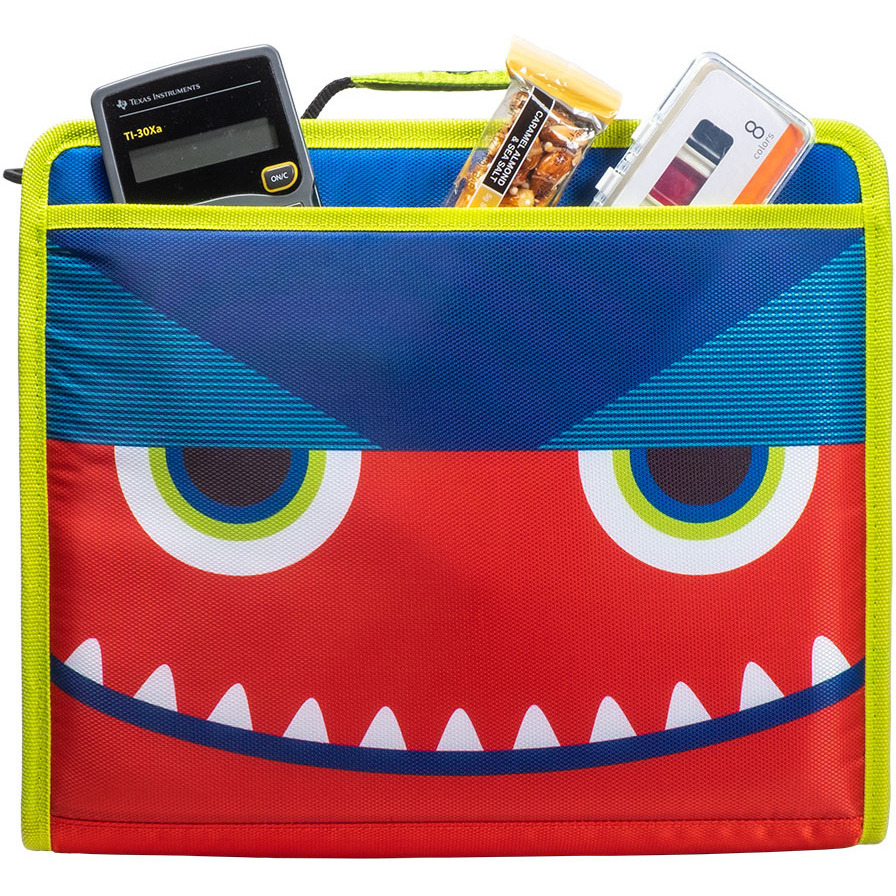 The Z Monster - Two 1.5 inch D ring Zipper Binder-back to back configuration-