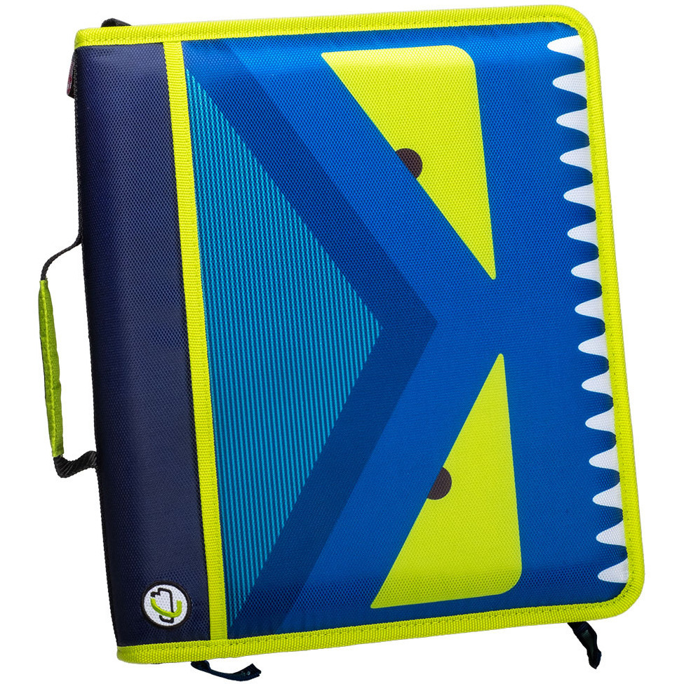 The Z Monster - Two 1.5 inch D ring Zipper Binder-back to back configuration-