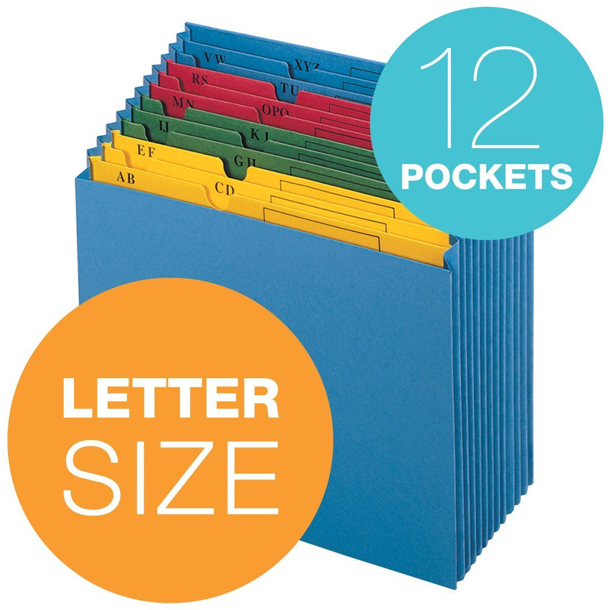 Pendaflex Recycled Expanding File - 11" x 12" - 12 Pocket(s) - Paper, Paper - Blue - 10% Recycled - 1 Each