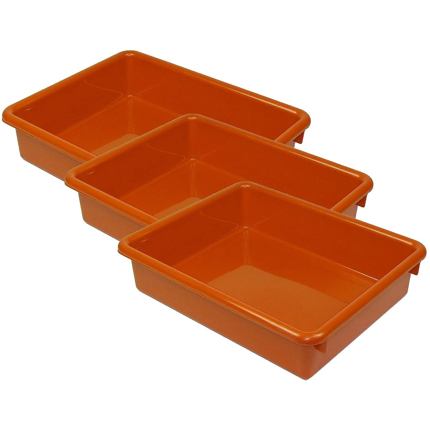 (3 EA) 3IN ORNG STOWAWAY LTTR TRAY
