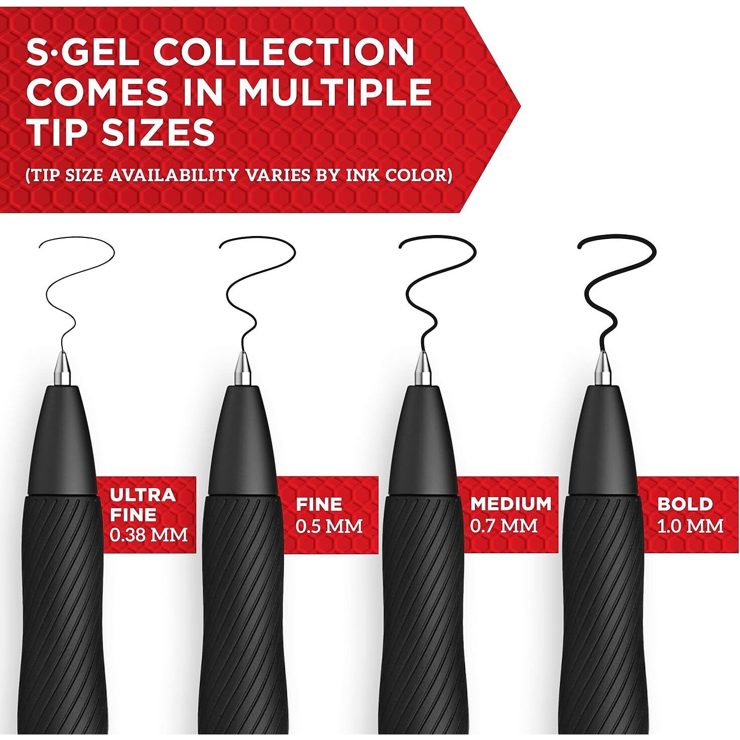 Sanford S-Gel Pens - 0.38 mm Pen Point Size - Black Gel-based Ink - 1 / Dozen