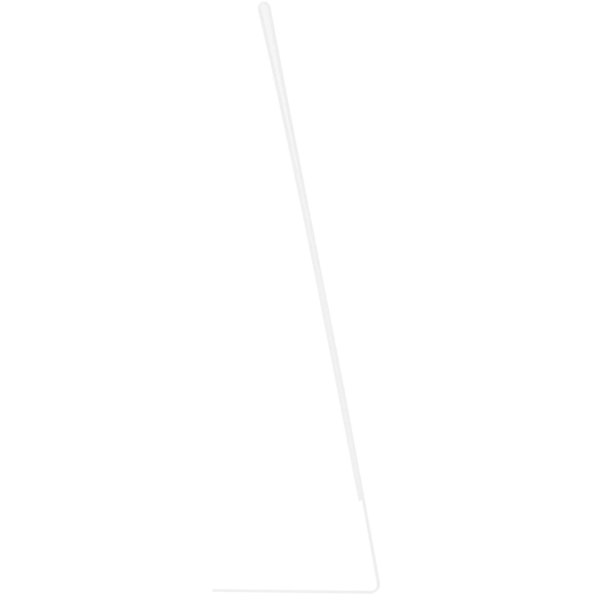 Lorell L-base Slanted Sign Holder Stand - Support 8.50" x 11" Media - Acrylic - 1 / Pack - Clear