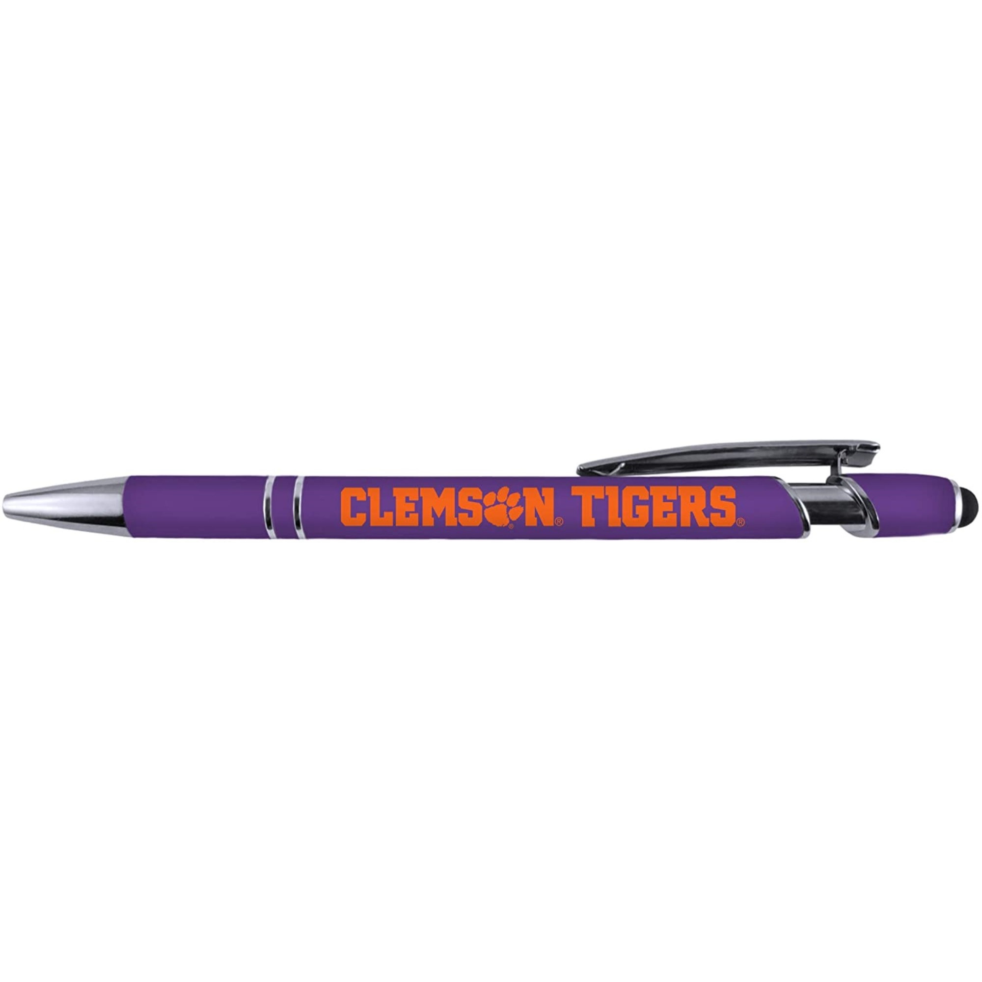 Clemson Tigers Gift Set - Spiral Notebook and Comfort Feel Metal Pen (2312)