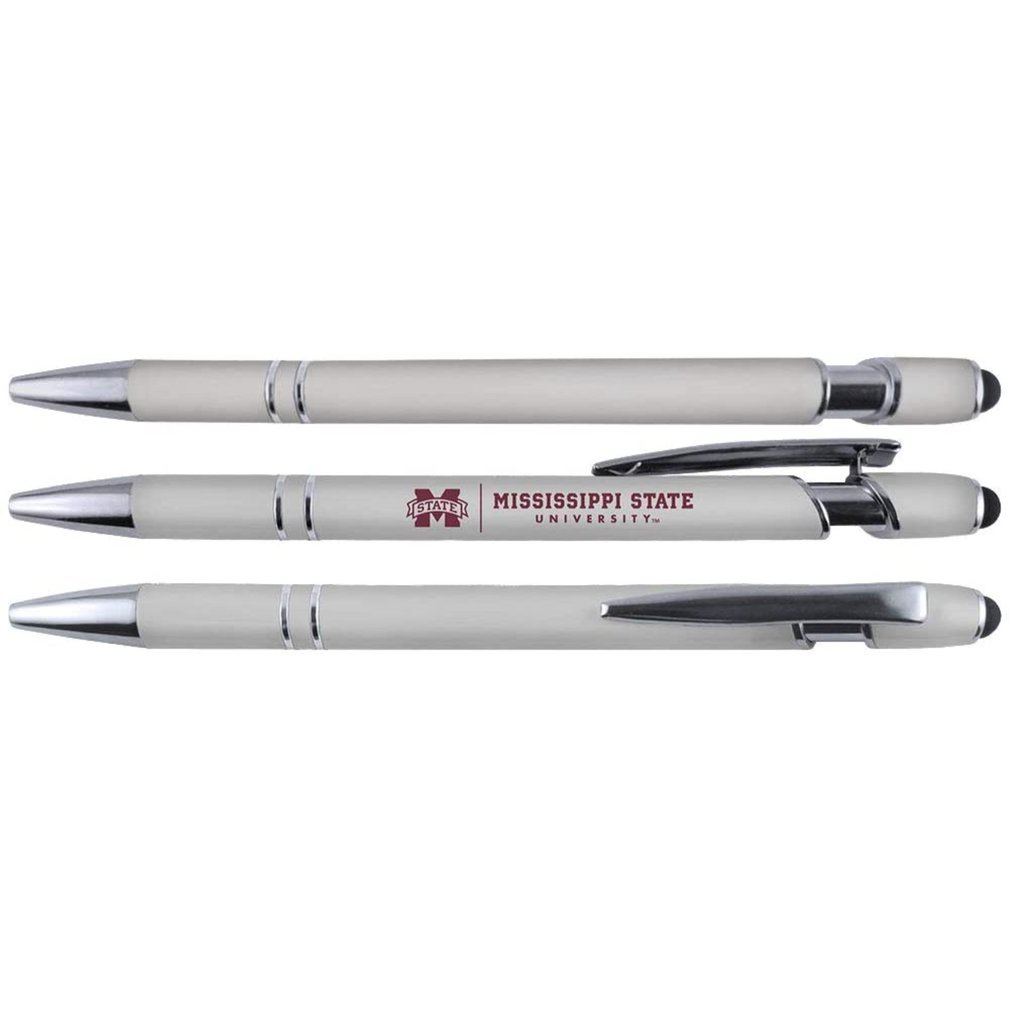 Mississippi State Bulldogs Gift Set - Spiral Notebook and Comfort Feel Metal Pen (2336)