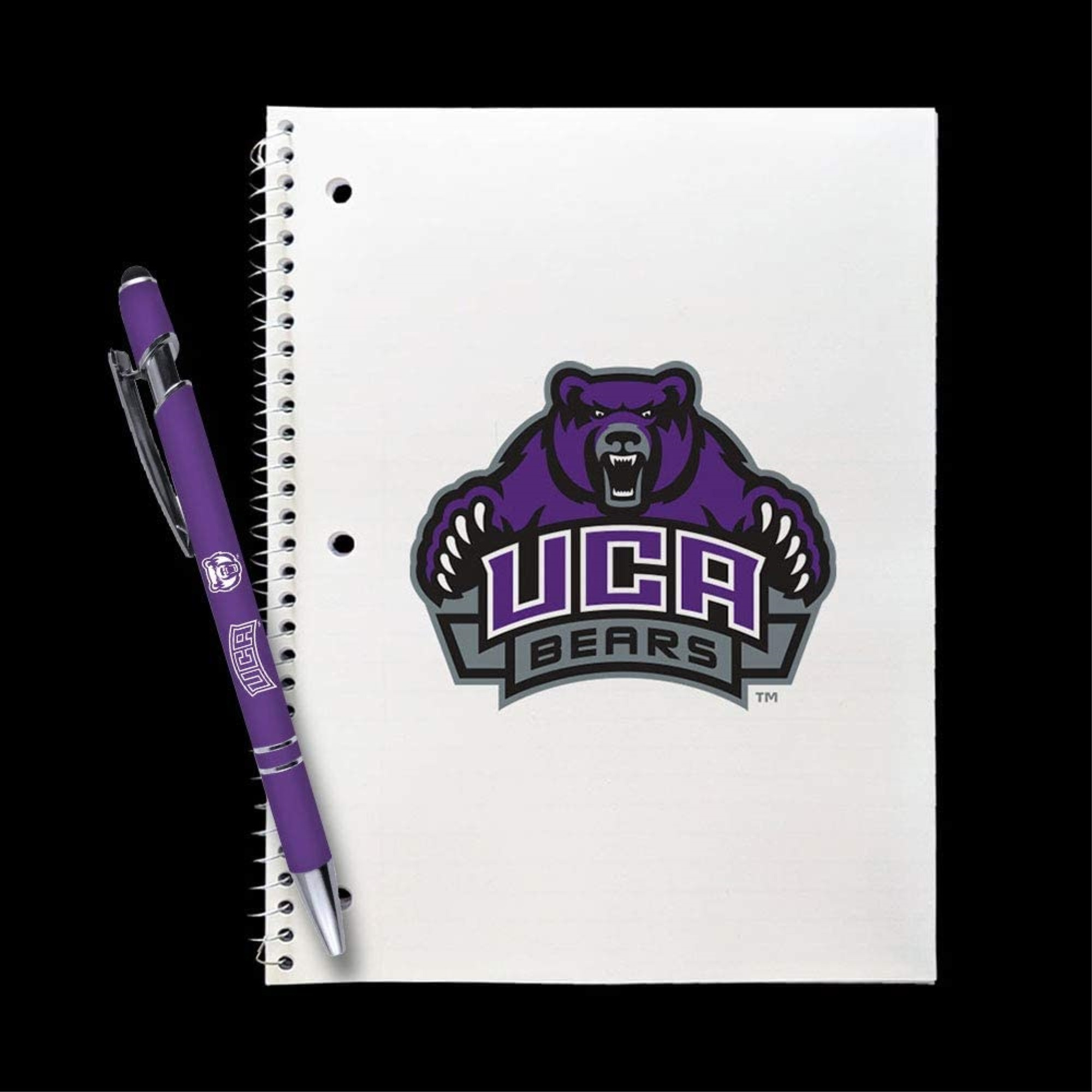 Central Arkansas Bears Gift Set - Spiral Notebook and Comfort Feel Metal Pen (2376)