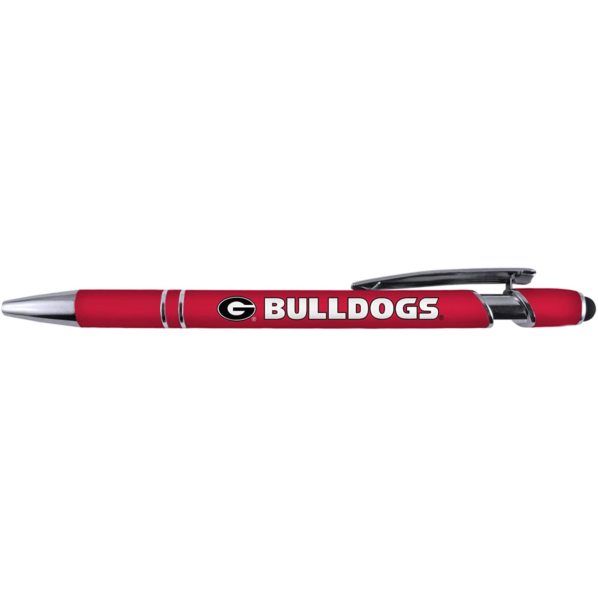 Georgia Bulldogs Gift Set - Spiral Notebook and Comfort Feel Metal Pen (2304)