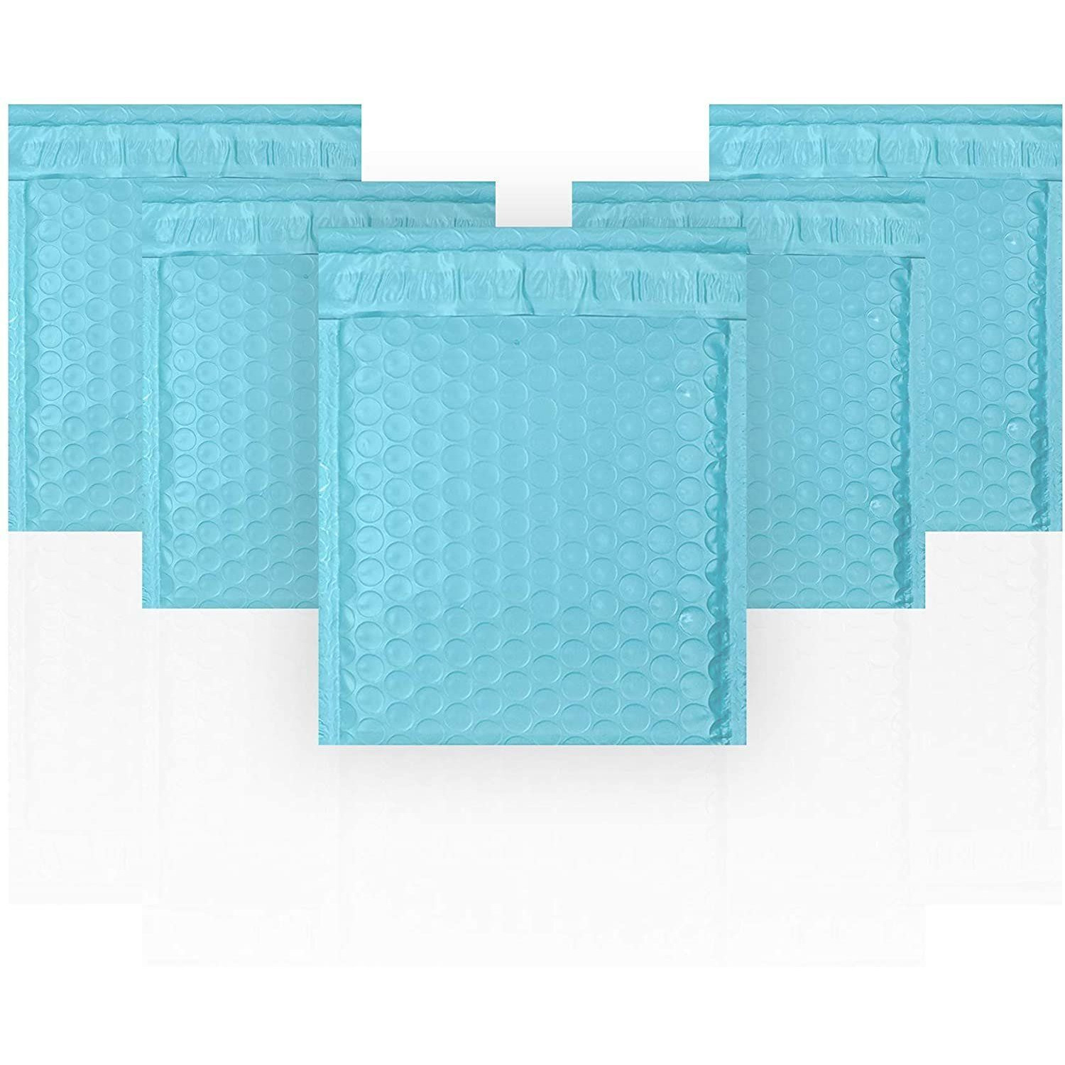 Pack of 25 Light Blue Poly Bubble Mailers 65 x 9 Padded Envelopes 6 12 x 9 Waterproof cushion Bags with Peel and Seal closure Mailing Pouches for Shipping Wrapping Packing(D0102H9FP4Y)