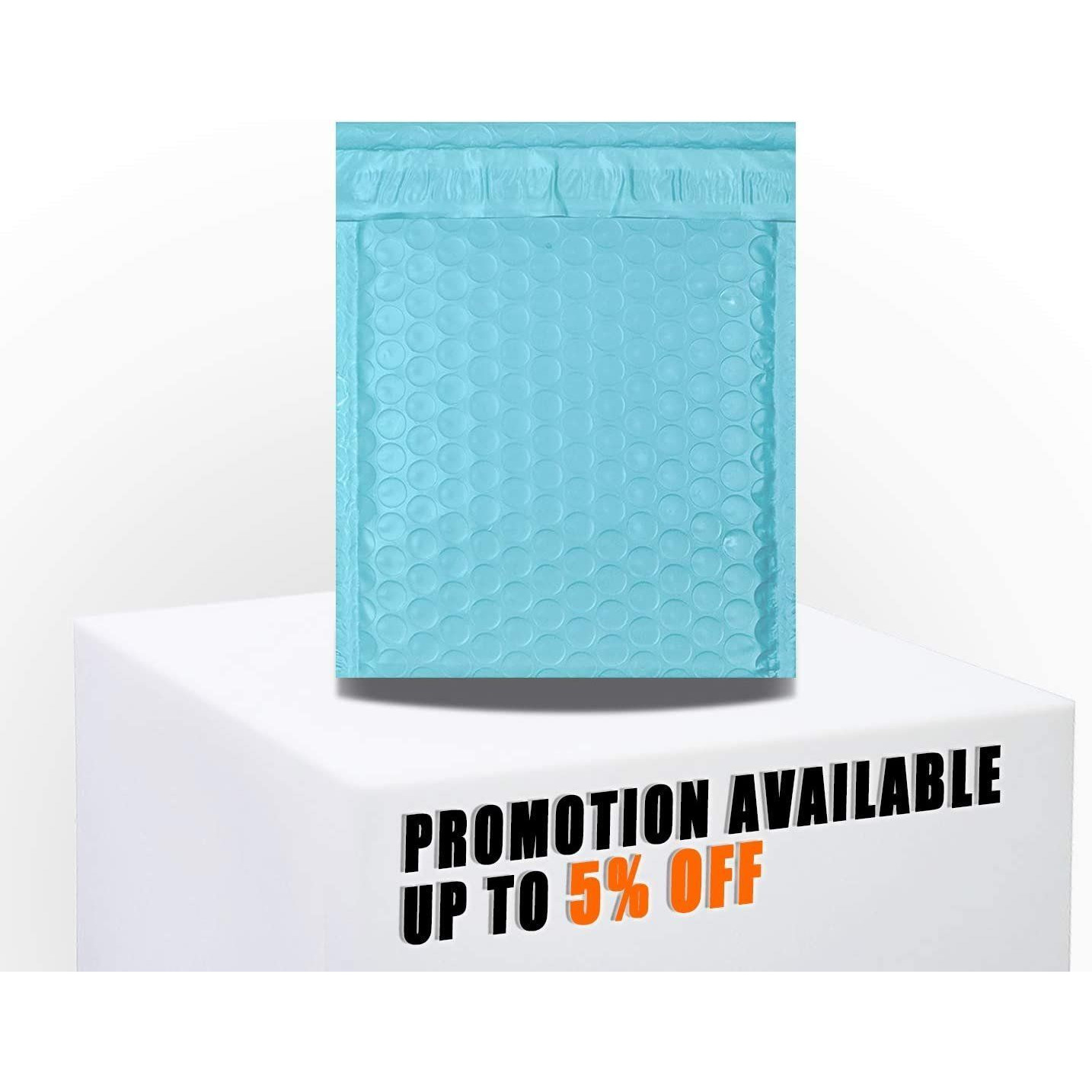 Pack of 25 Light Blue Poly Bubble Mailers 65 x 9 Padded Envelopes 6 12 x 9 Waterproof cushion Bags with Peel and Seal closure Mailing Pouches for Shipping Wrapping Packing(D0102H9FP4Y)