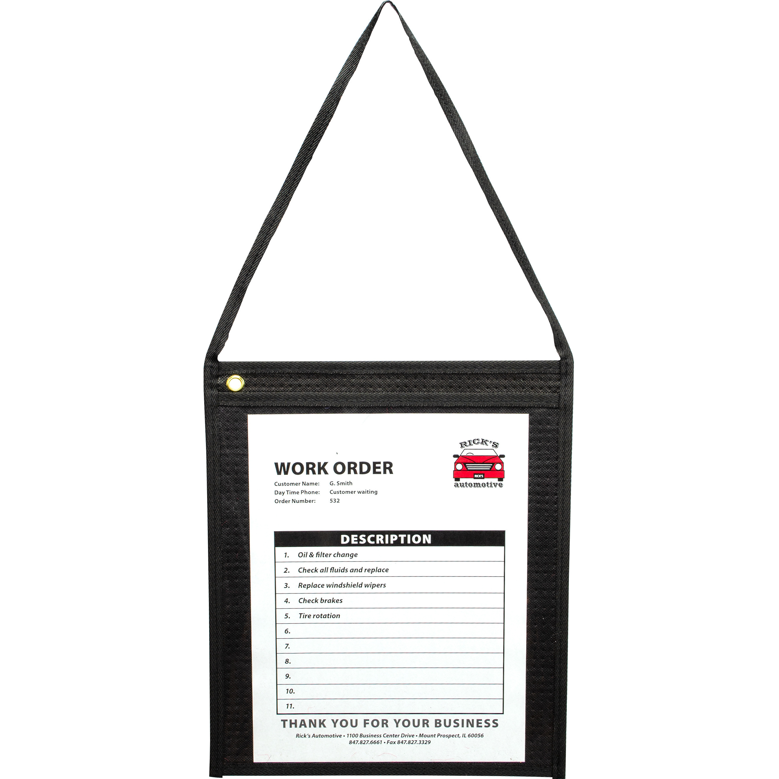Hanging Shop Ticket Holder with Fabric Back, 9" x 12", 15/BX, 74112