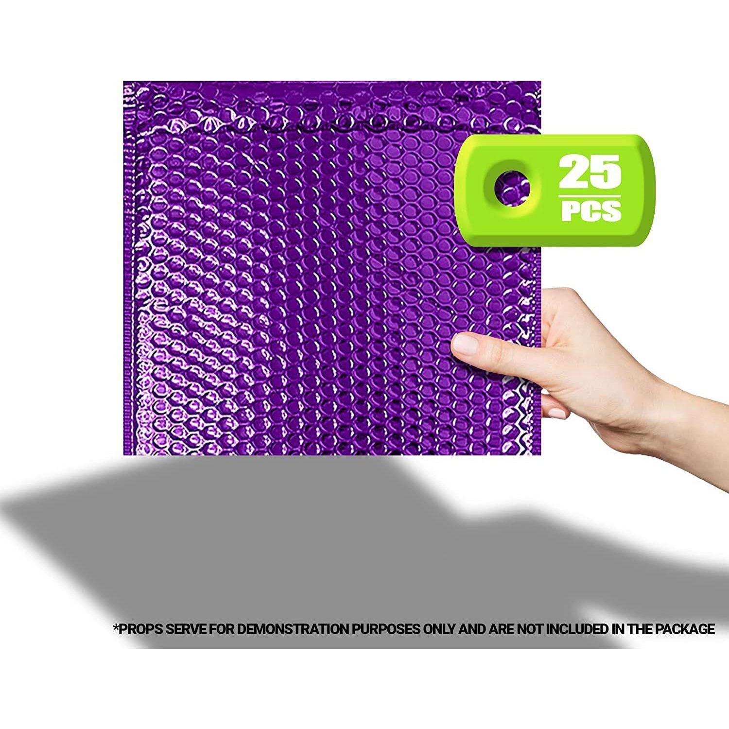 Amiff Pack of 25 Purple Bubble Mailers Pouches 6 x 625 cushion Padded Envelopes with Peel and Seal closure 6 x 6 14 colorful Shipping Poly Bags for Mailing Moving Storage Packing and Packaging(D0102H9FAKV)
