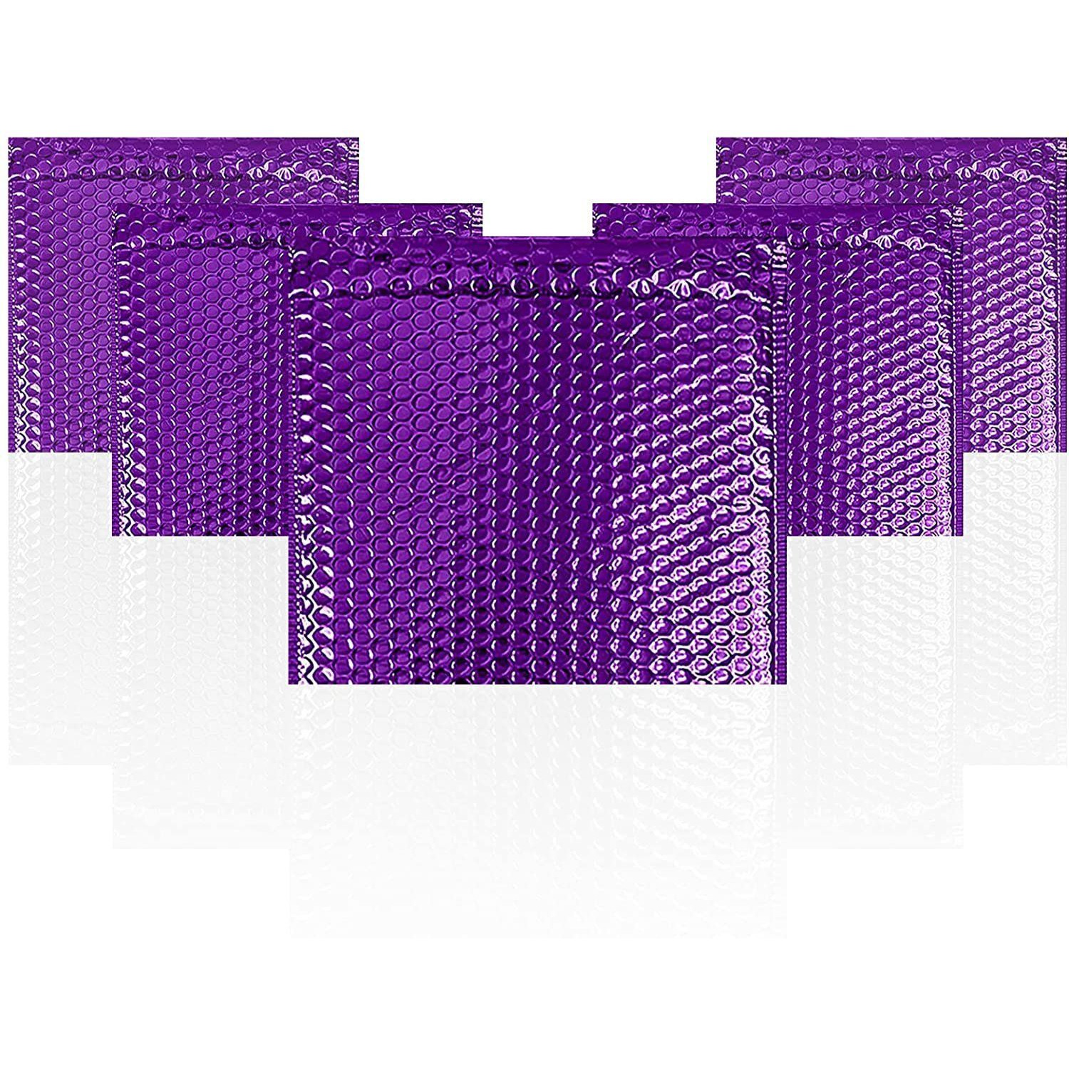 Amiff Pack of 25 Purple Bubble Mailers Pouches 6 x 625 cushion Padded Envelopes with Peel and Seal closure 6 x 6 14 colorful Shipping Poly Bags for Mailing Moving Storage Packing and Packaging(D0102H9FAKV)