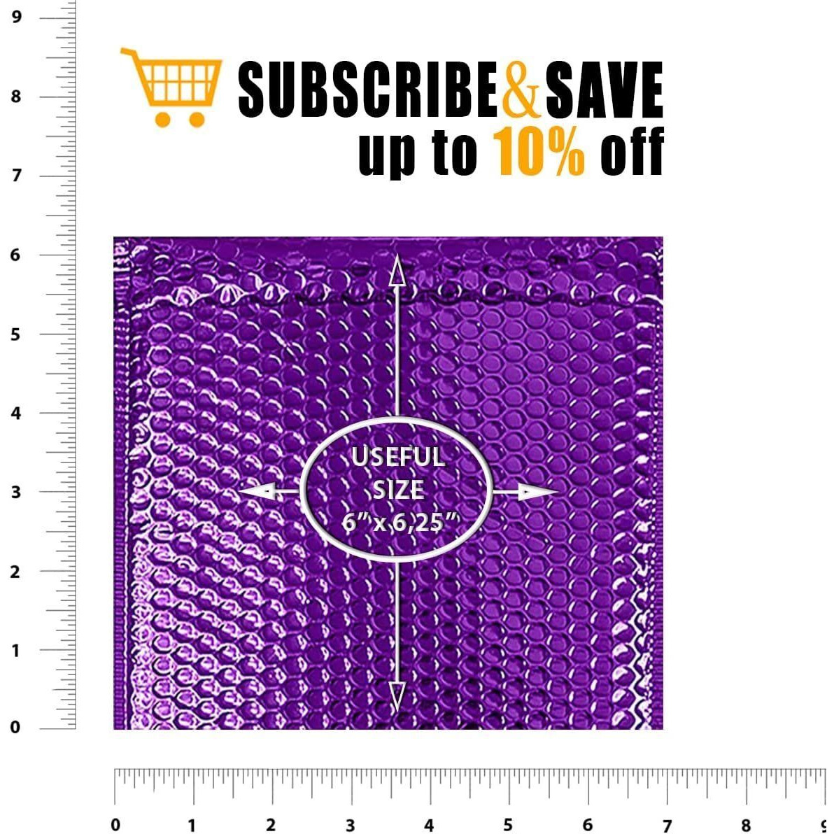 Amiff Pack of 25 Purple Bubble Mailers Pouches 6 x 625 cushion Padded Envelopes with Peel and Seal closure 6 x 6 14 colorful Shipping Poly Bags for Mailing Moving Storage Packing and Packaging(D0102H9FAKV)