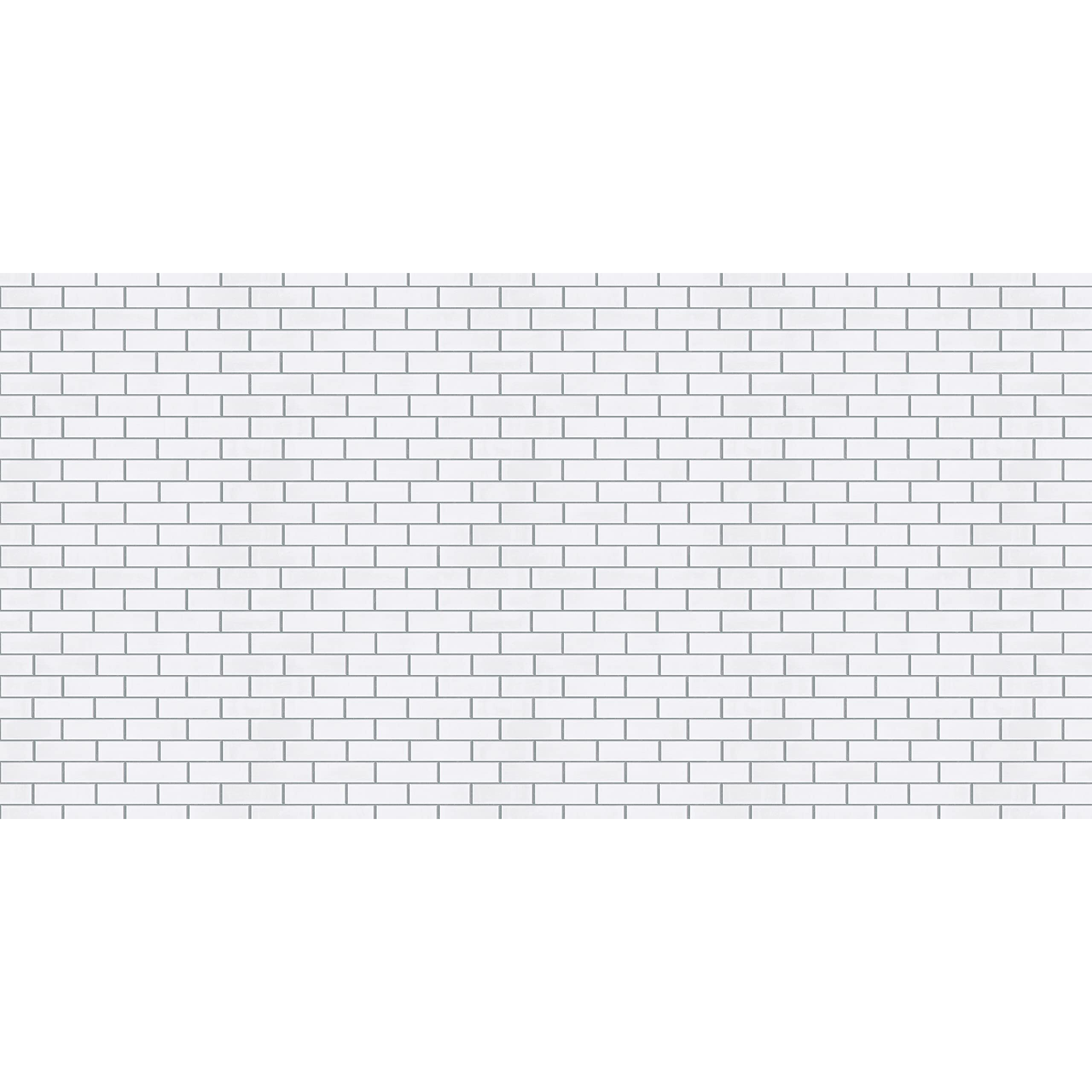 Bulletin Board Art Paper, White Subway Tile, 48" x 50', 1 Roll
