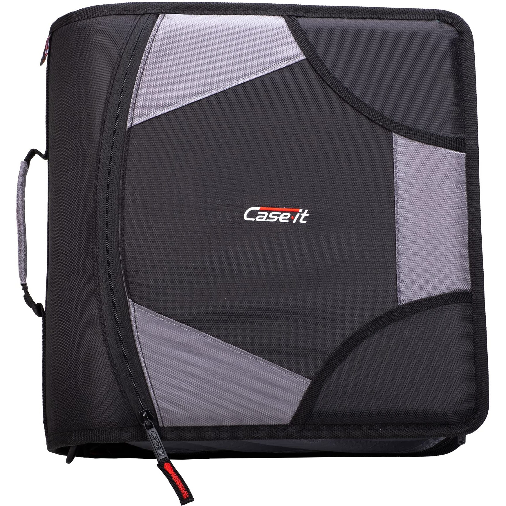 The King Zip Tab-4 Inch Zipper Binder w/ removeable file folder- Jet Black