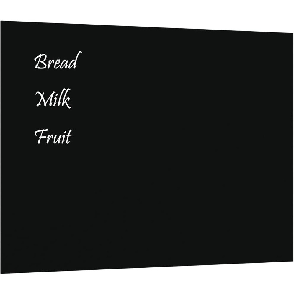 vidaXL Wall-mounted Magnetic Board Black 31.5&quotx23.6&quotTempered Glass