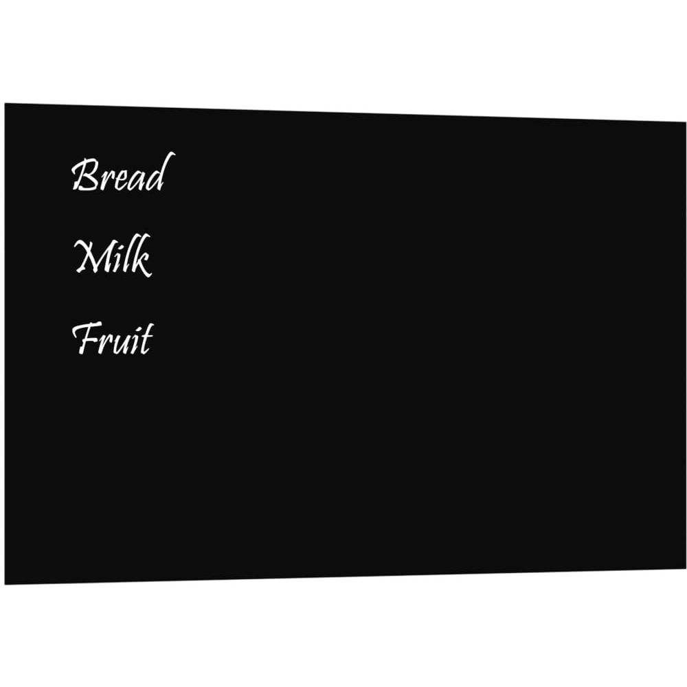 vidaXL Wall-mounted Magnetic Board Black 31.5&quotx19.7" Tempered Glass