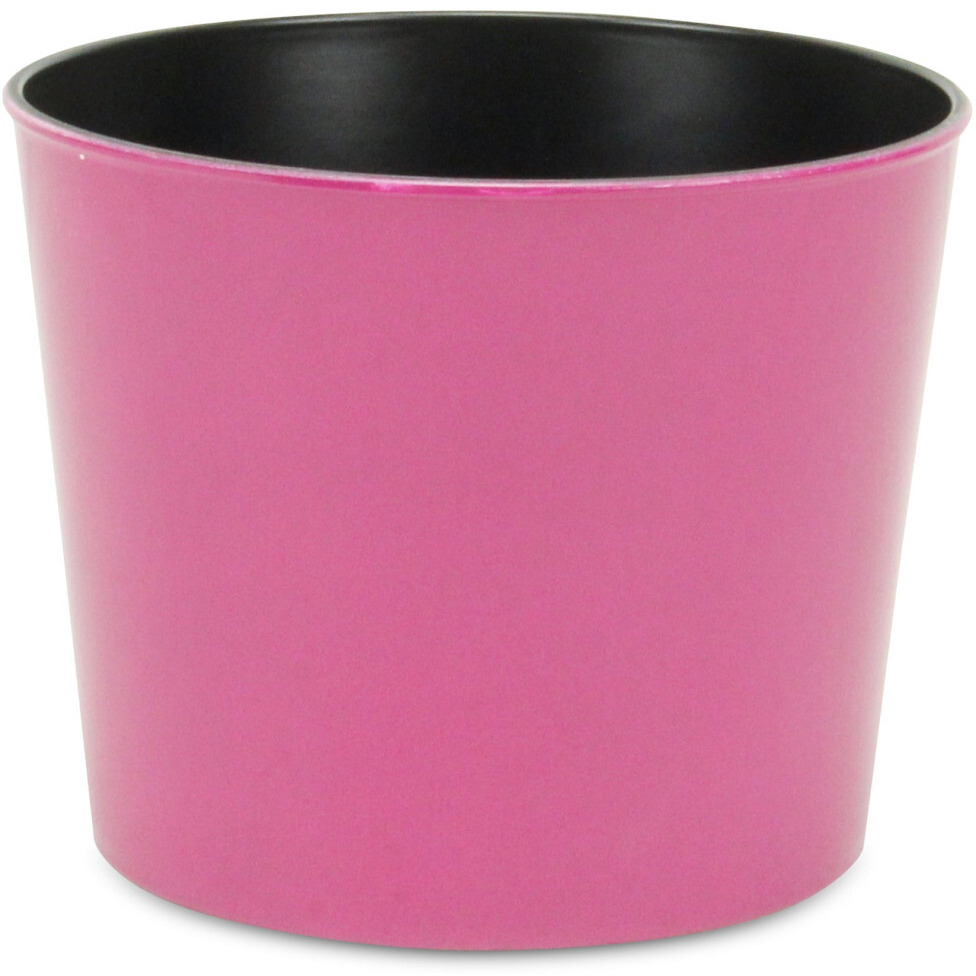 7" Hot Pink Recycled Plastic Indoor Outdoor Round Pot Planter