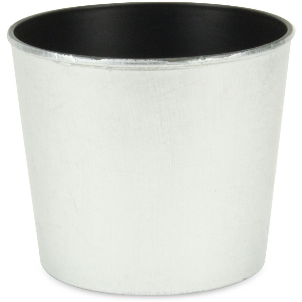 6" Silver Recycled Plastic Indoor Outdoor Round Pot Planter