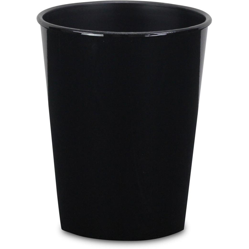 5" Black Recycled Plastic Indoor Outdoor Round Pot Planter