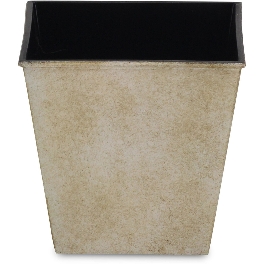 5" Cream Recycled Plastic Indoor Outdoor Rectangular Pot Planter