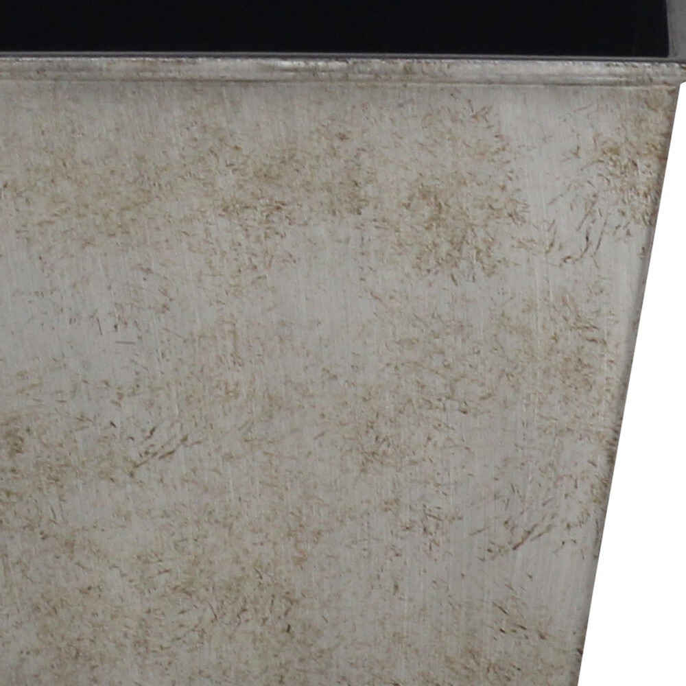 5" Gray Recycled Plastic Indoor Outdoor Rectangular Nursery Pot