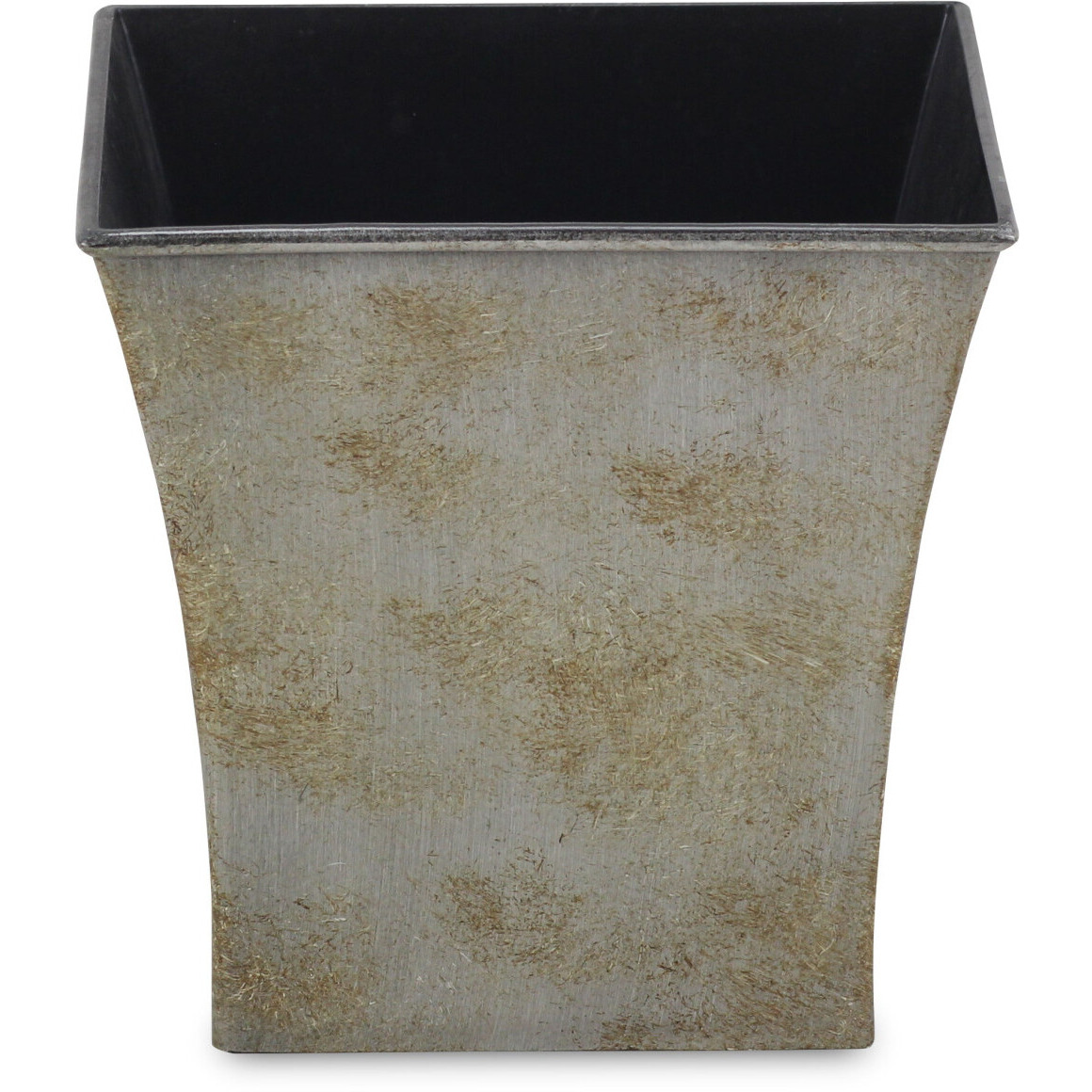 7" Gray Recycled Plastic Indoor Outdoor Square Pot Planter