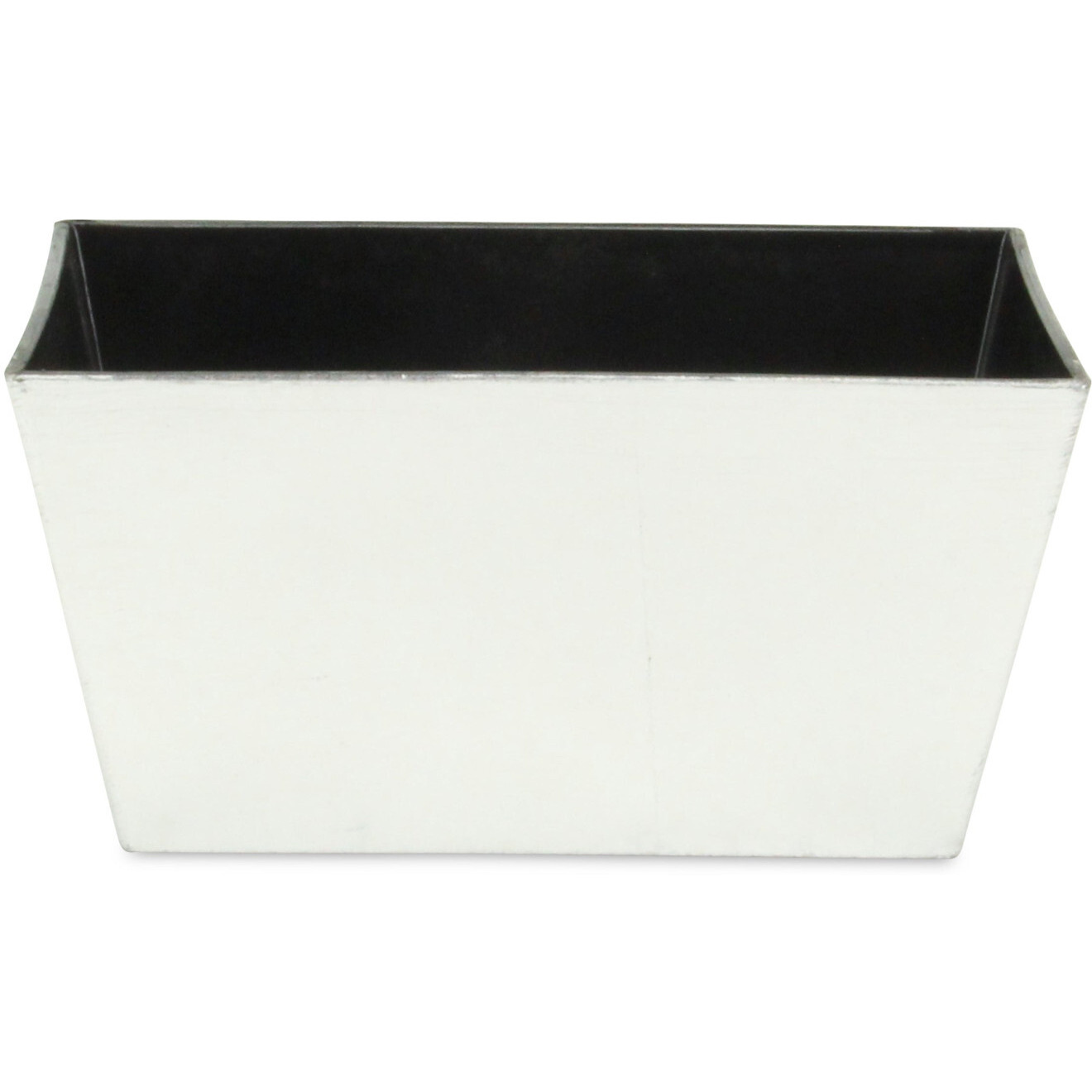8" Silver Recycled Plastic Indoor Outdoor Rectangular Planter Box