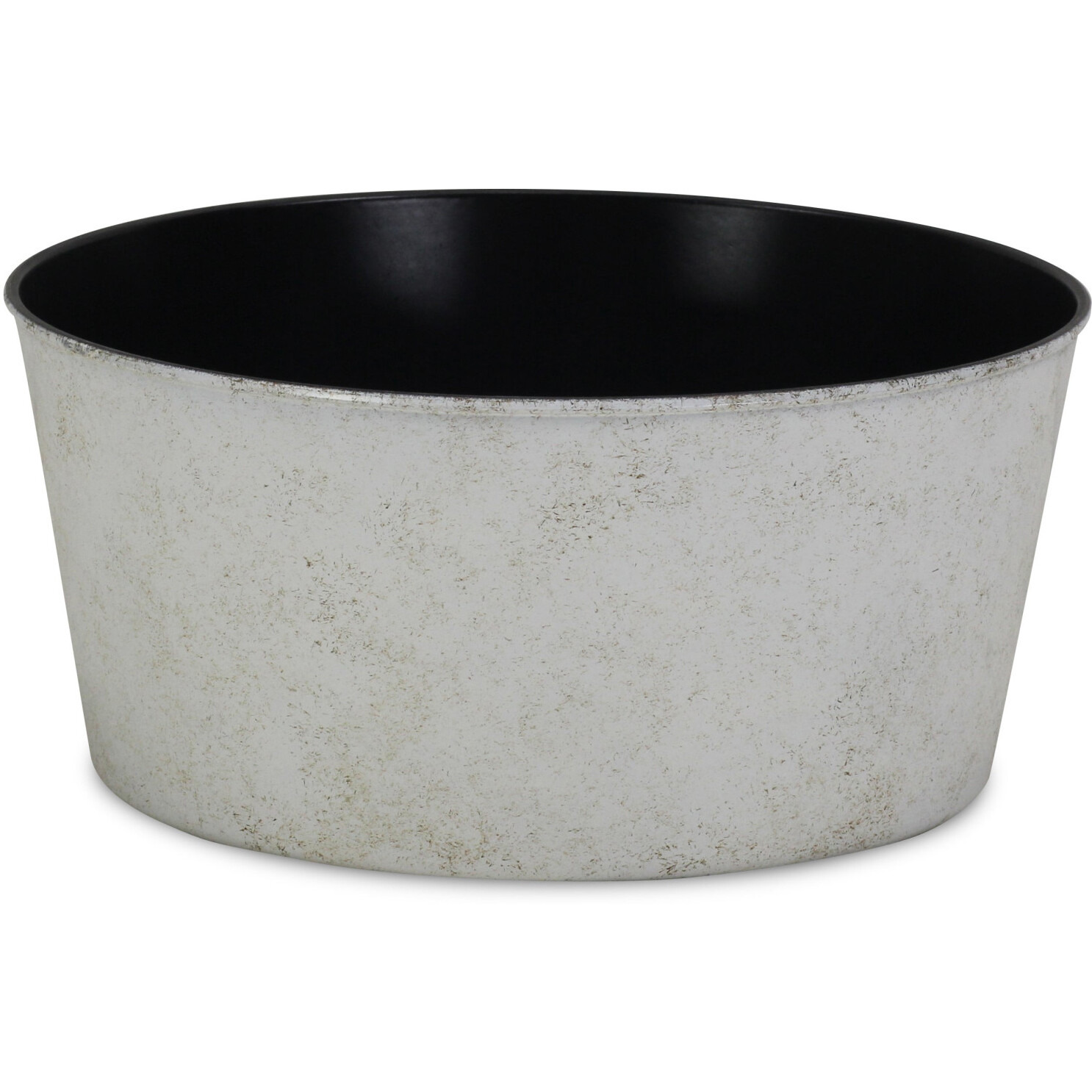 12" Cream Recycled Plastic Indoor Outdoor Round Nursery Pot