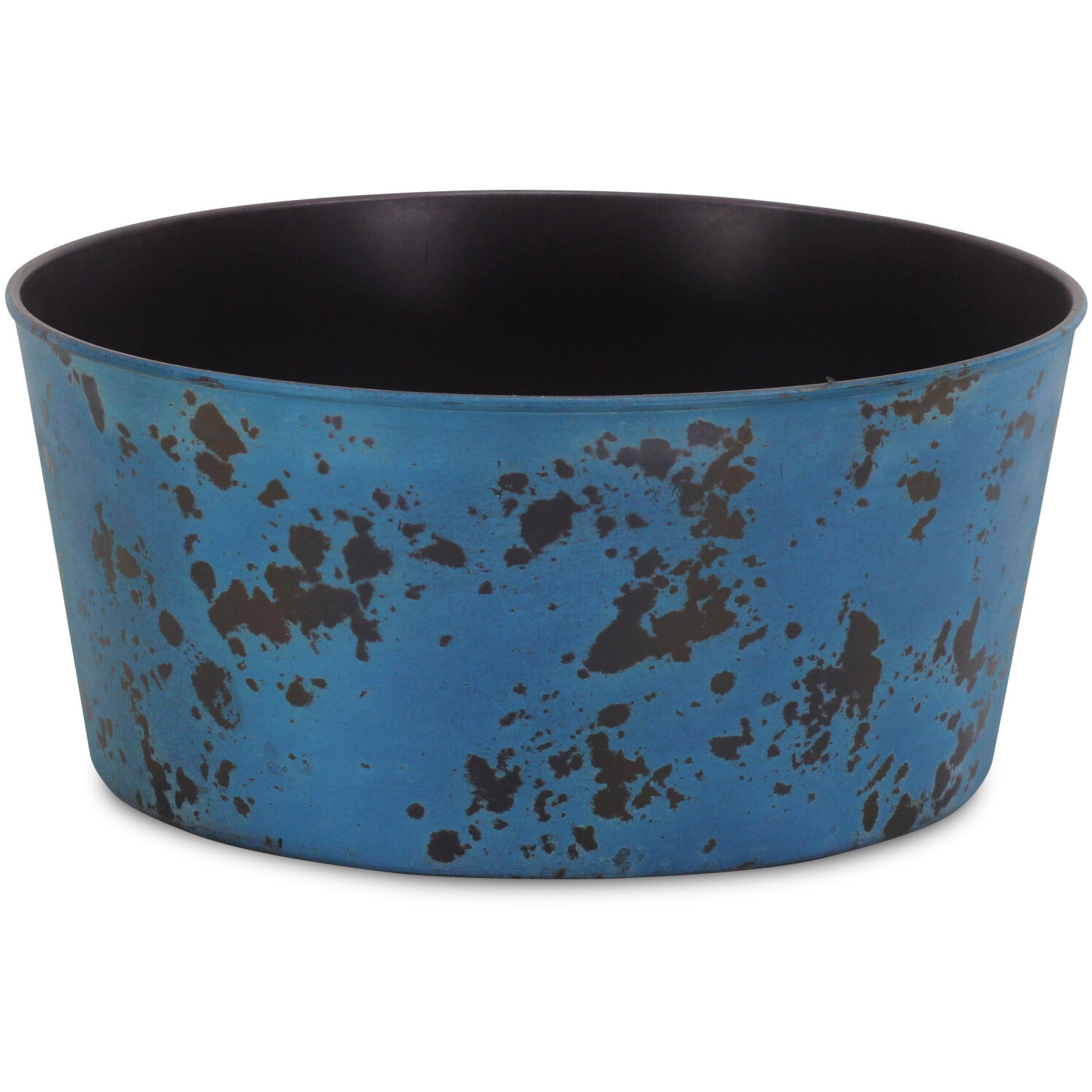 12" Blue Recycled Plastic Indoor Outdoor Round Pot Planter